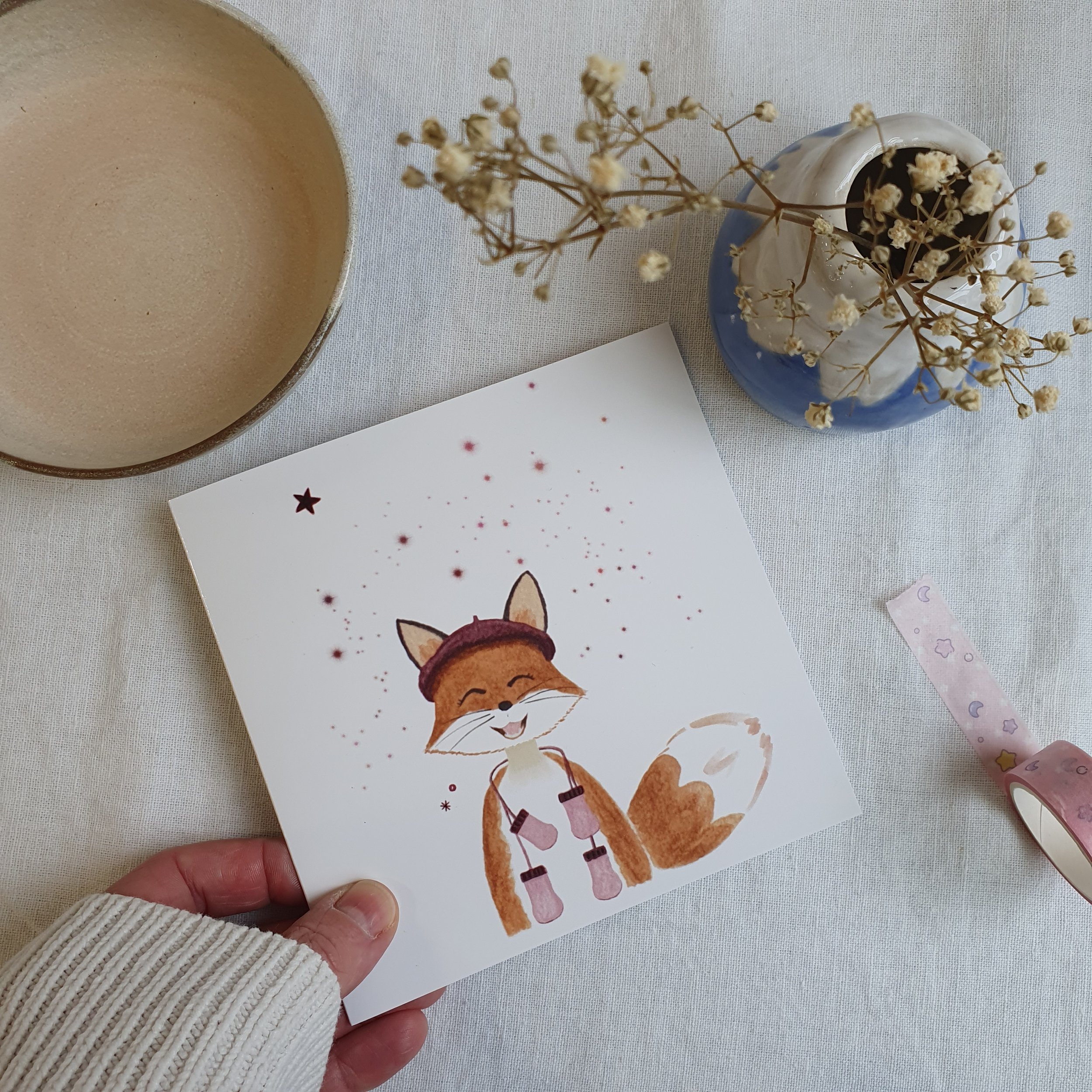 Happy Mathilda fox greeting card