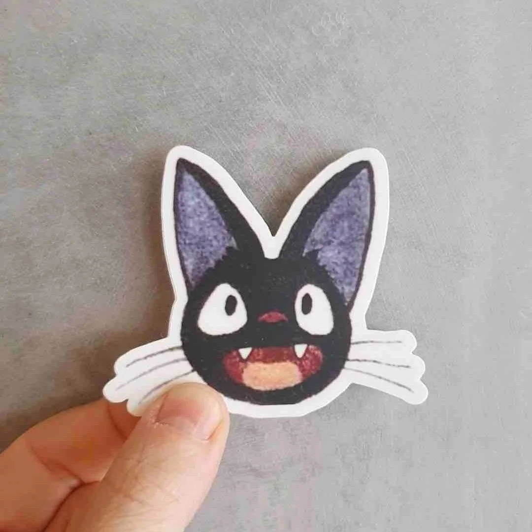 Sticker - Happy Jiji watercolor painting