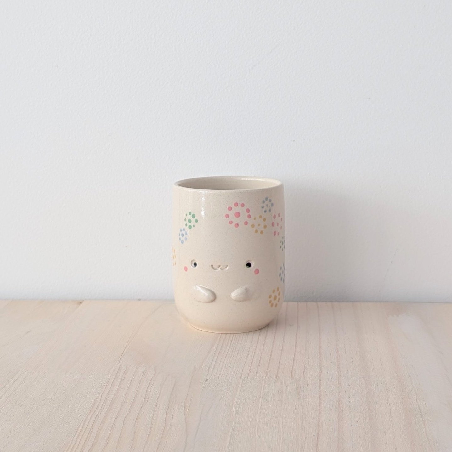 tall Hanabi happy face cup