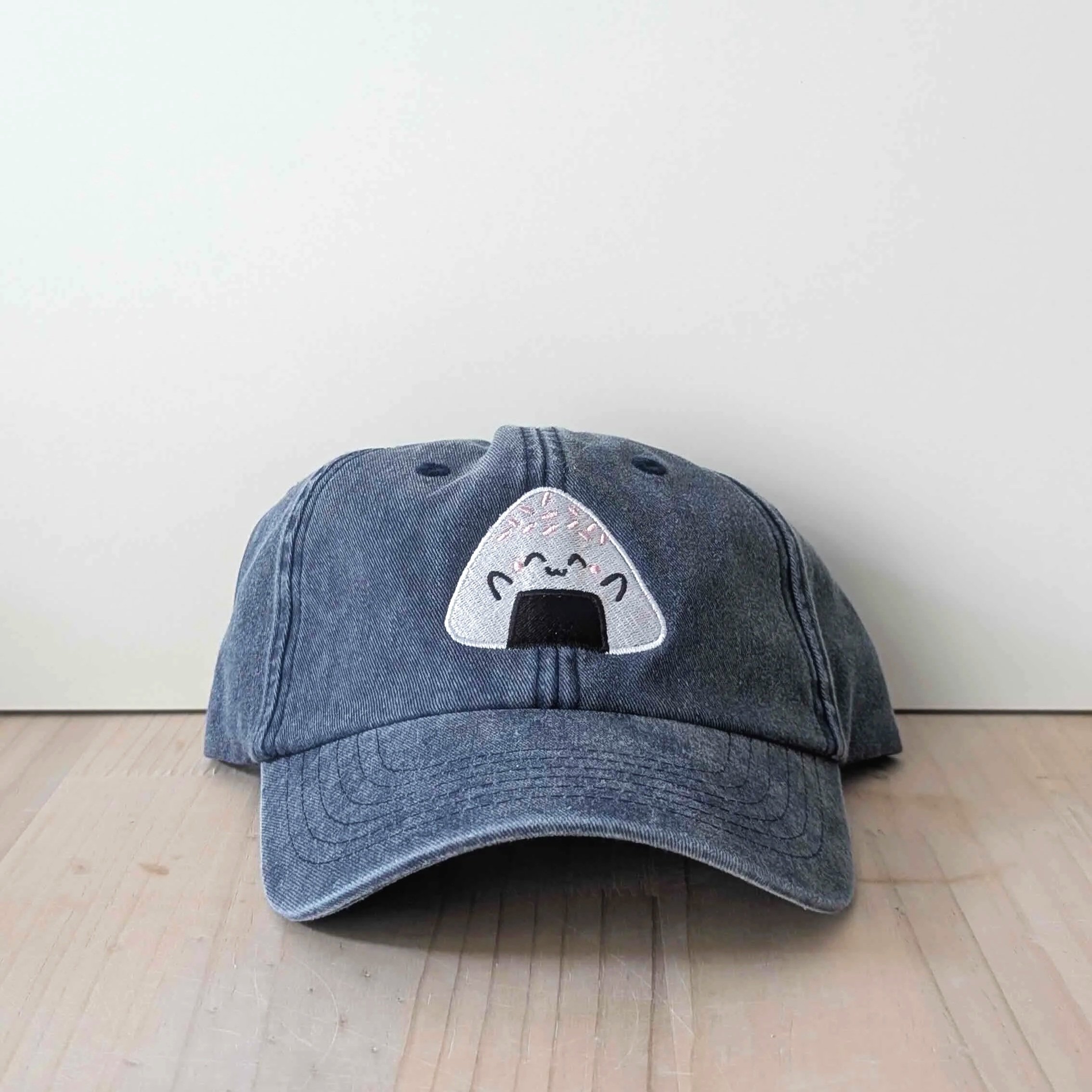 NEW ! Casquette ONIGIRI bleu jean foncé brodée