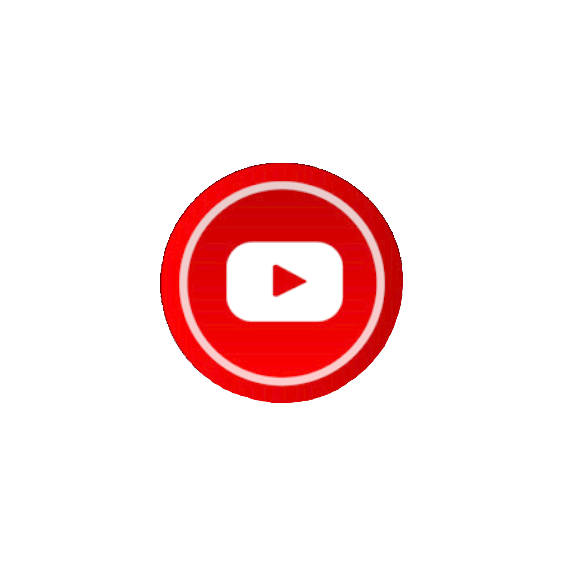 YouTube logo inside a red circle with motion blur effect.