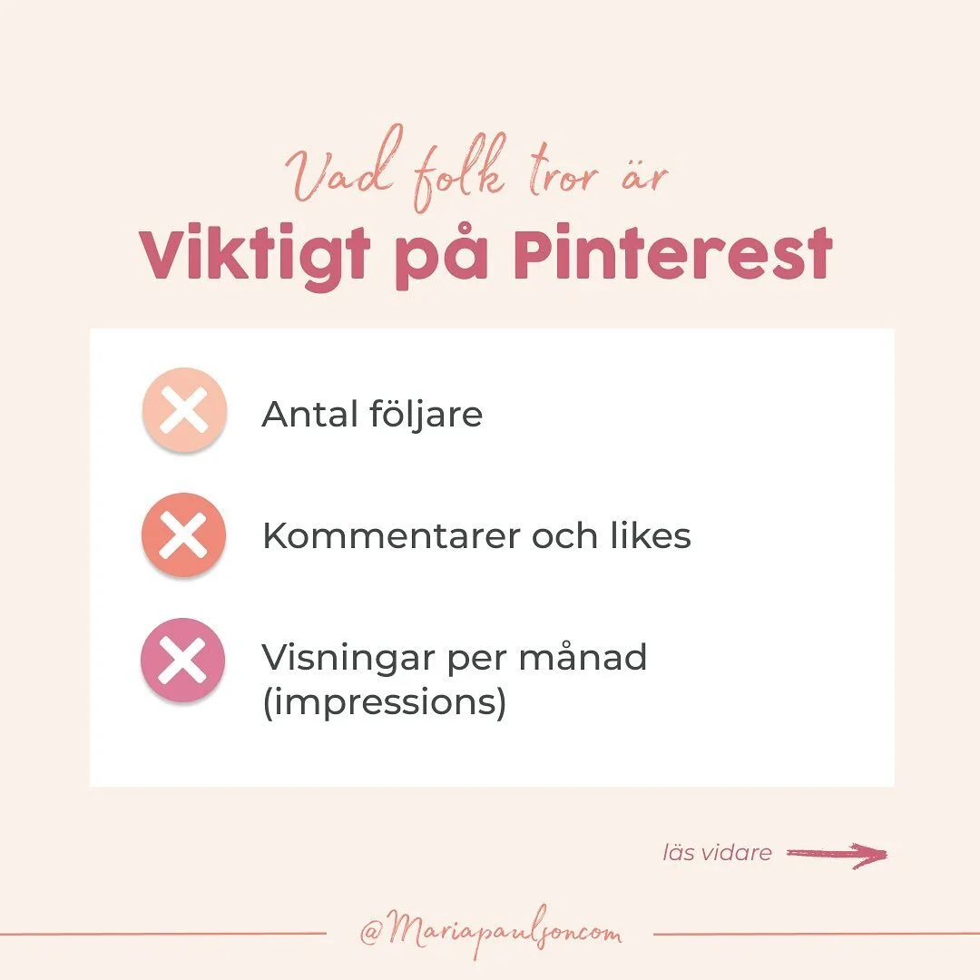 T&auml;nk att du l&auml;gger mycket tid p&aring; en plattform men sen inte vet hur du ska m&auml;ta resultaten? 😳

Eller att du m&auml;ter fel resultat och tror att det inte gett n&aring;got resultat&hellip; 😅

N&aring;got jag uppt&auml;cker daglig