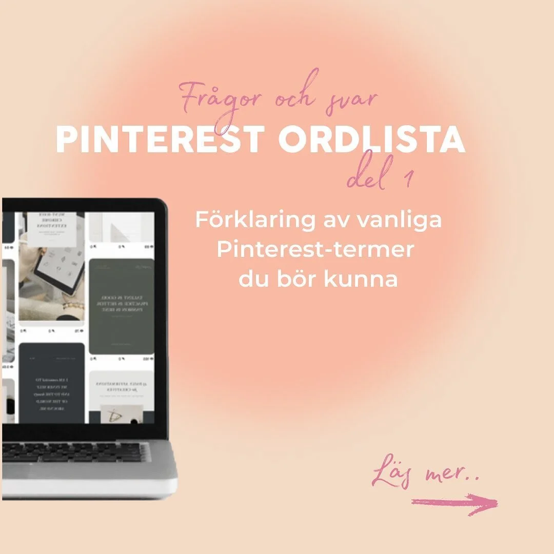 ⭐️Pinterest Ordlista - F&ouml;rklaring av begrepp du b&ouml;r kunna 📌

Tycker du att det k&auml;nns lite kr&aring;ngligt att f&ouml;rst&aring; hur Pinterest &auml;r uppbyggt? 🤔

Till dig har jag nu skrivit ihop ett inl&auml;gg med de mest grundl&au
