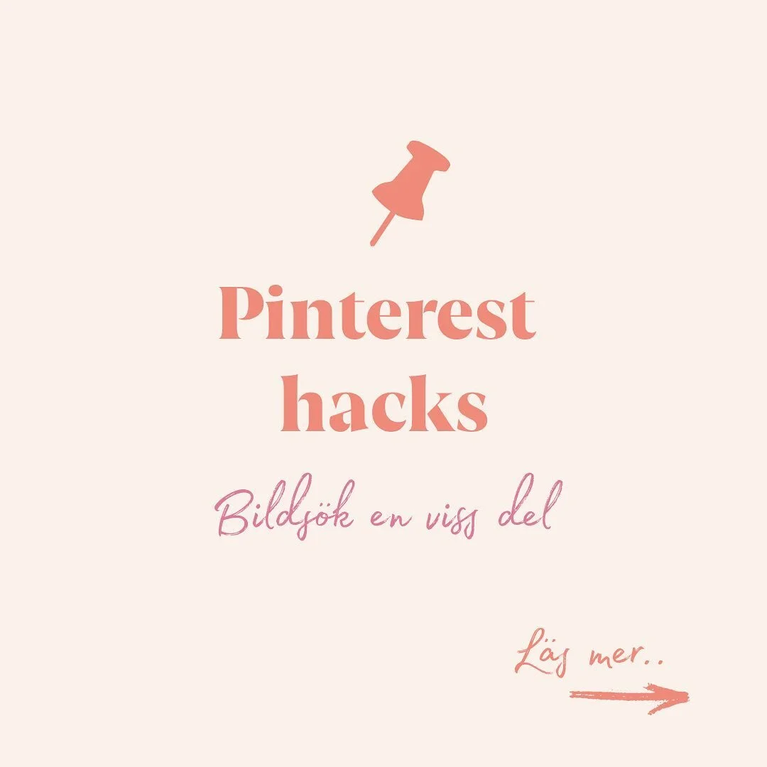 🔍 Pinterest Hack: Bilds&ouml;k en viss del av bilden ✨

Efter ha spenderat s&aring; mycket tid p&aring; Pinterest dagligen s&aring; har jag flera favoritfunktioner som jag ofta anv&auml;nder. Jag har gjort en ny serie d&auml;r jag har samlat mina b&