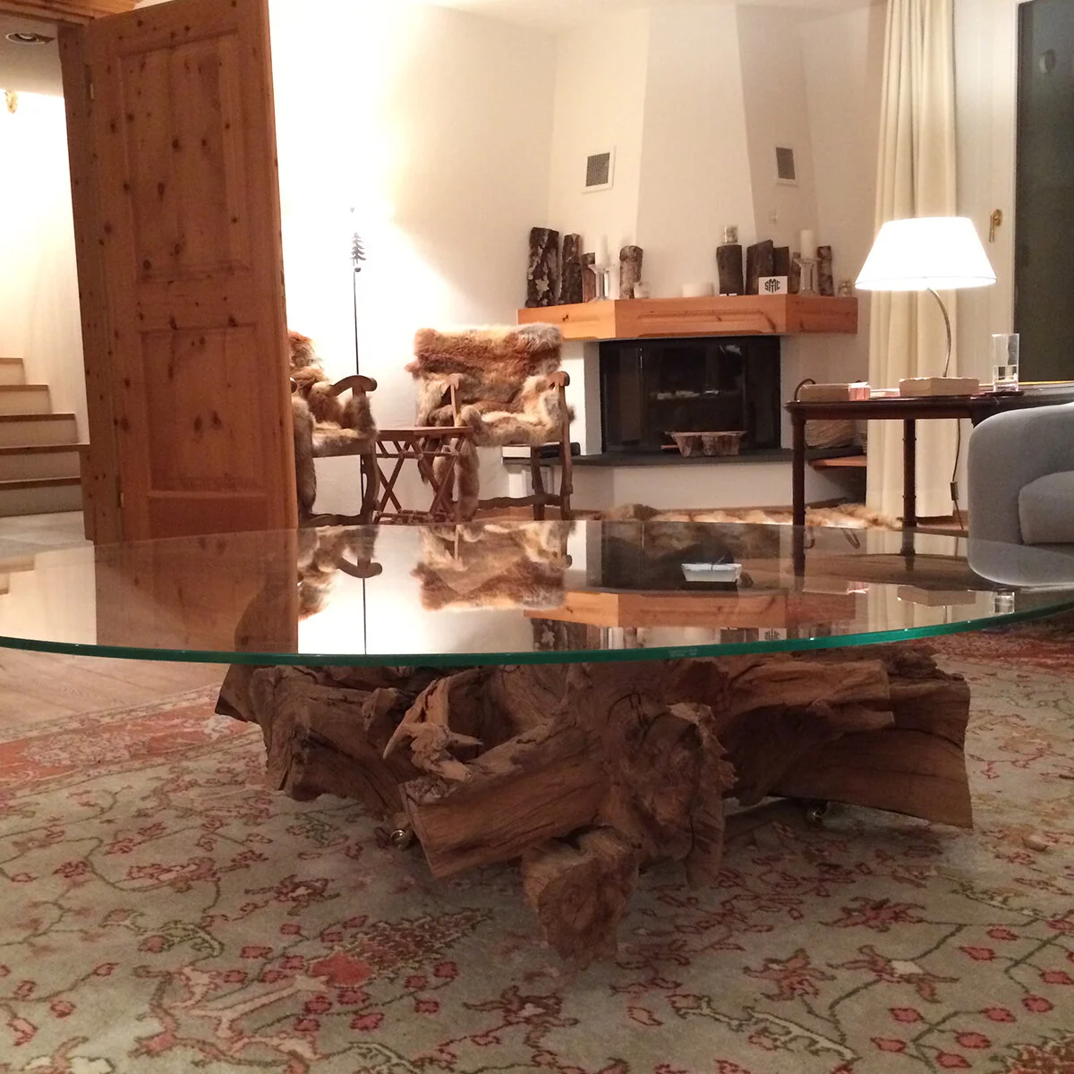 wooden root table