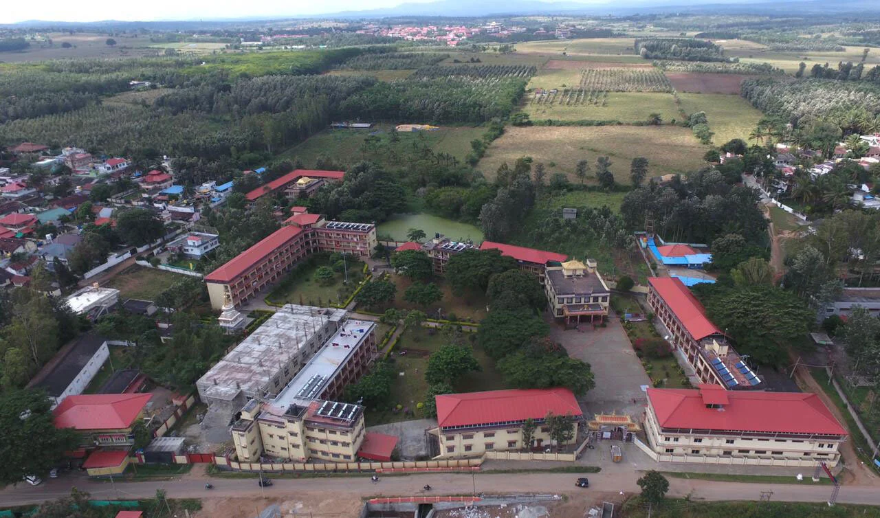 Largest Nyingmapa tradition nunnery outside Tibet in Bylakuppe, including a learning centre (Shedra) and retreat centre