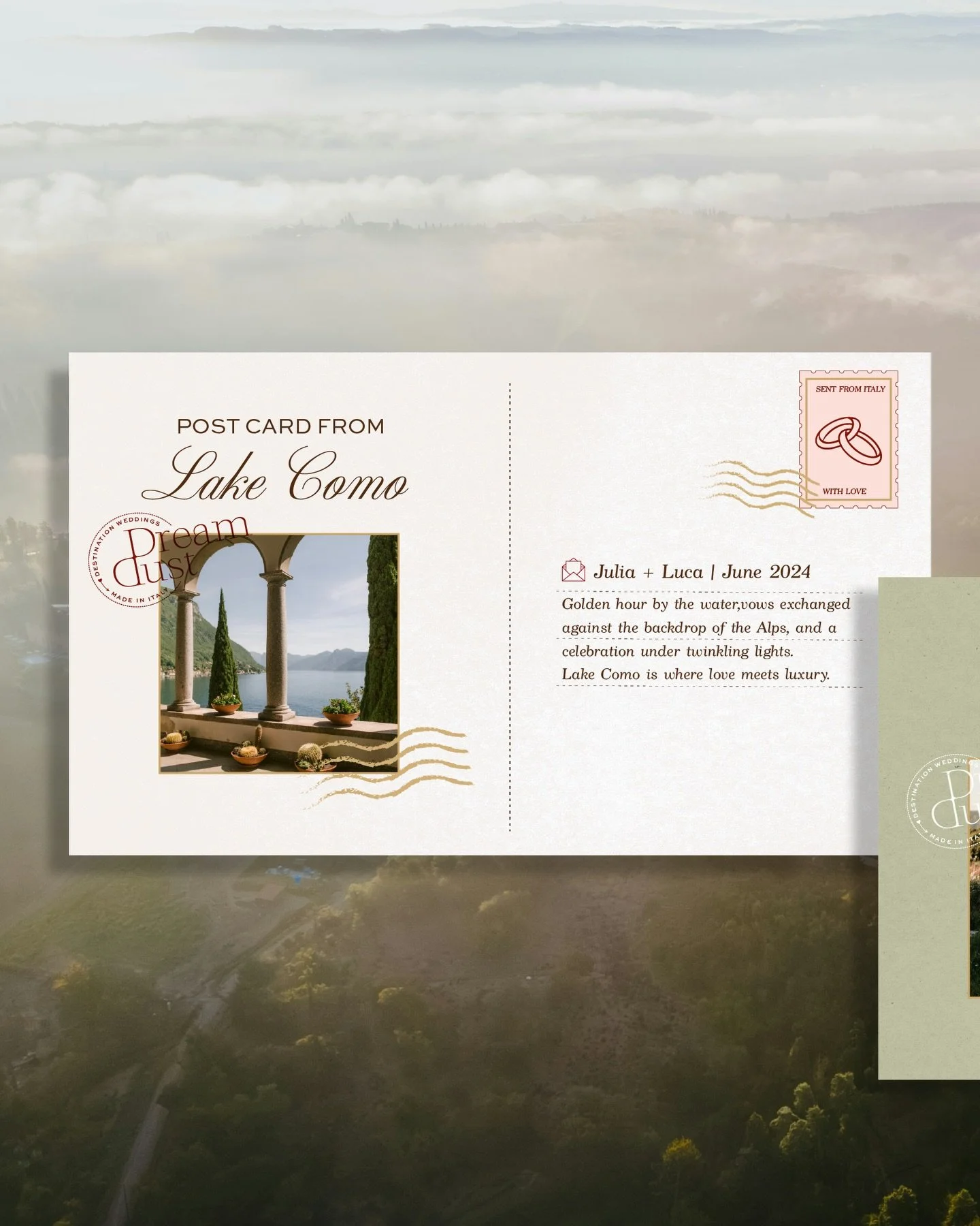 Postcard style templates for the branding we did for @dreamdust_events 🦢✨💍💌

The stamp version of the logo is easily one of my favourite elements from the whole brand.

#branddesign #branddesigner #brandstrategy #graphicdesigner #italianweddingpla