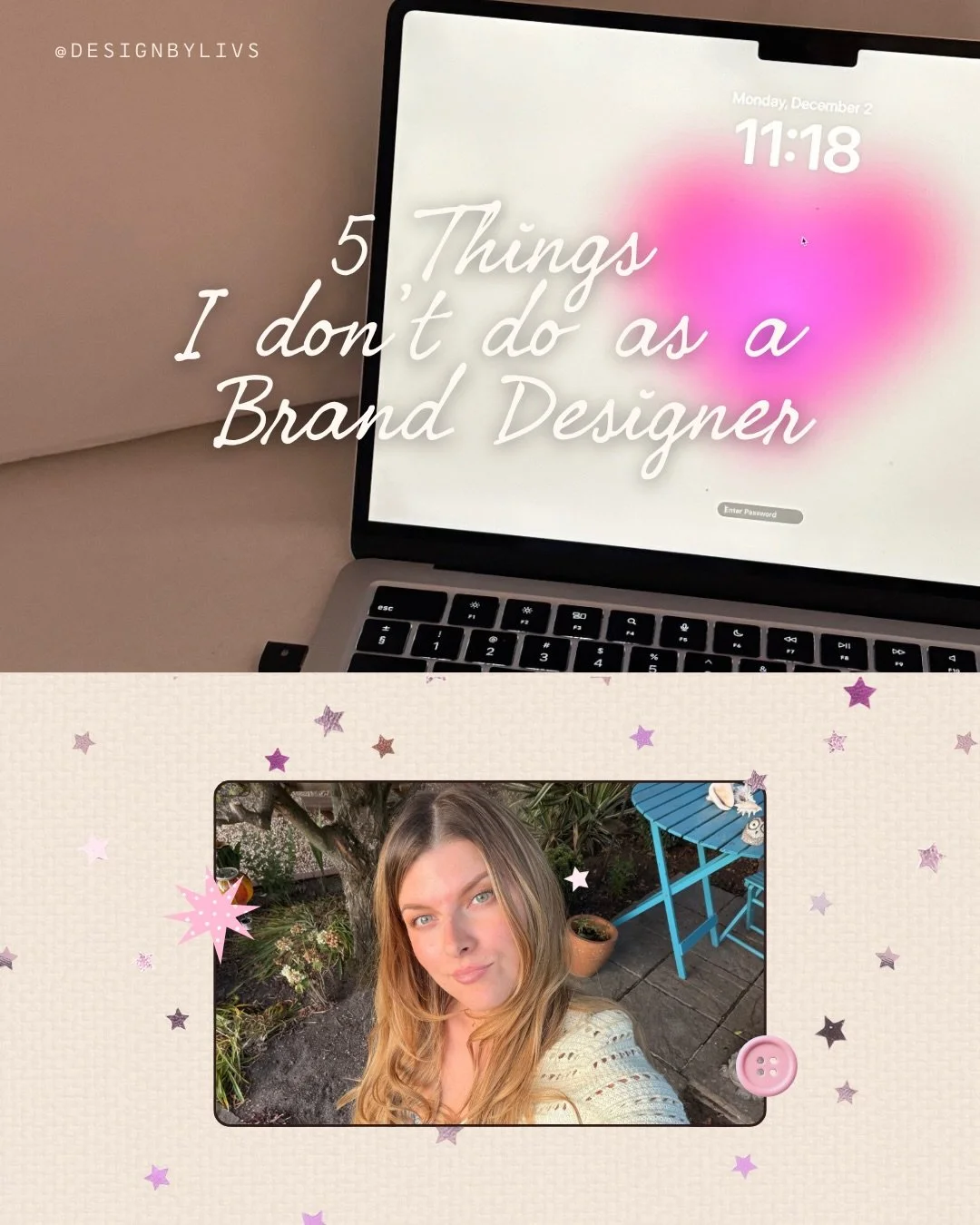 5 things you won&rsquo;t see me do as a brand designer 🙅🏻&zwj;♀️

Which ones can you relate to? Would you add anything to this list from your process? 

+ if this feels like your vibe and you want a designer bestie to help you out with your creativ