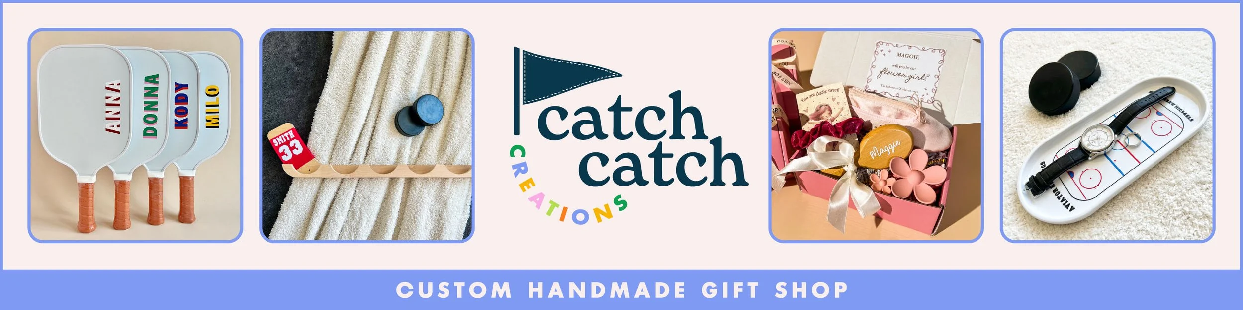 CatchCatch Creations Etsy shop banner design.