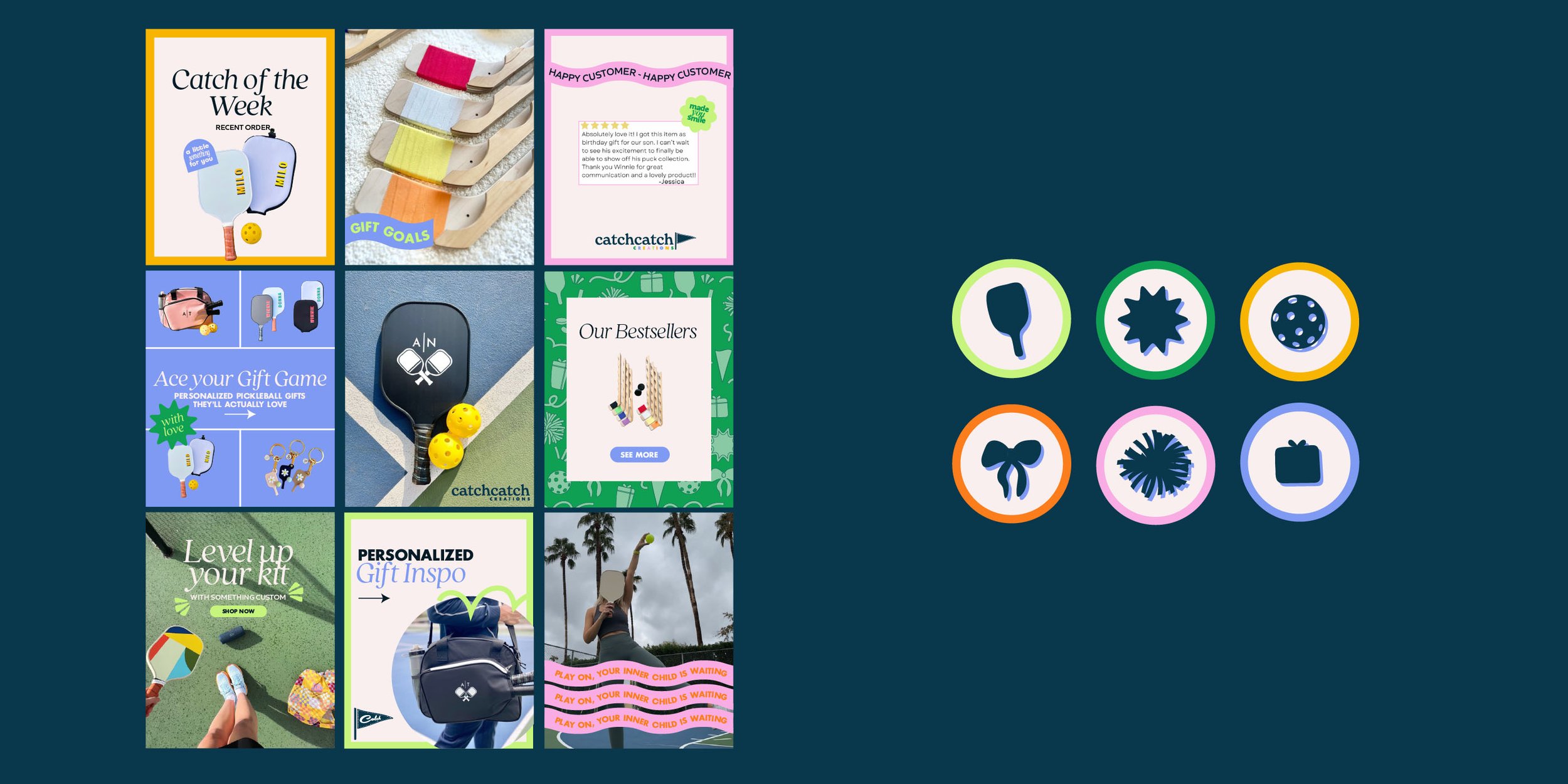 CatchCatch Creations Instagram social media template design and highlight cover design.