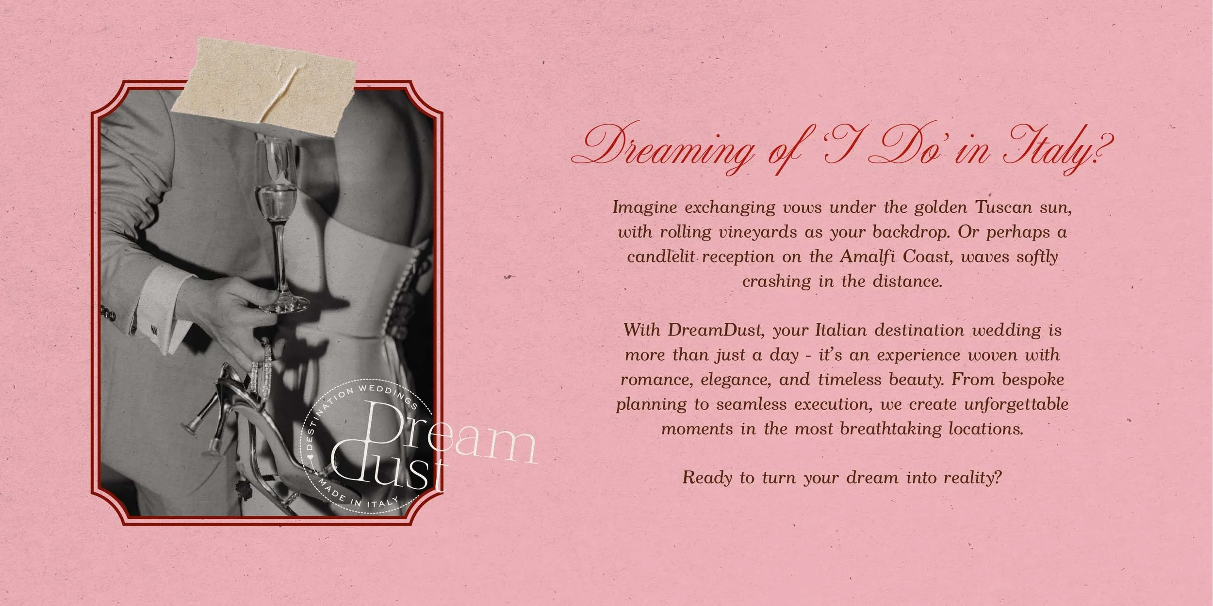 DreamDust Destination Weddings Branding Design