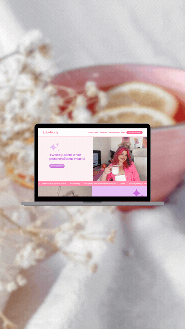 Squarespace web design for a brand designer
