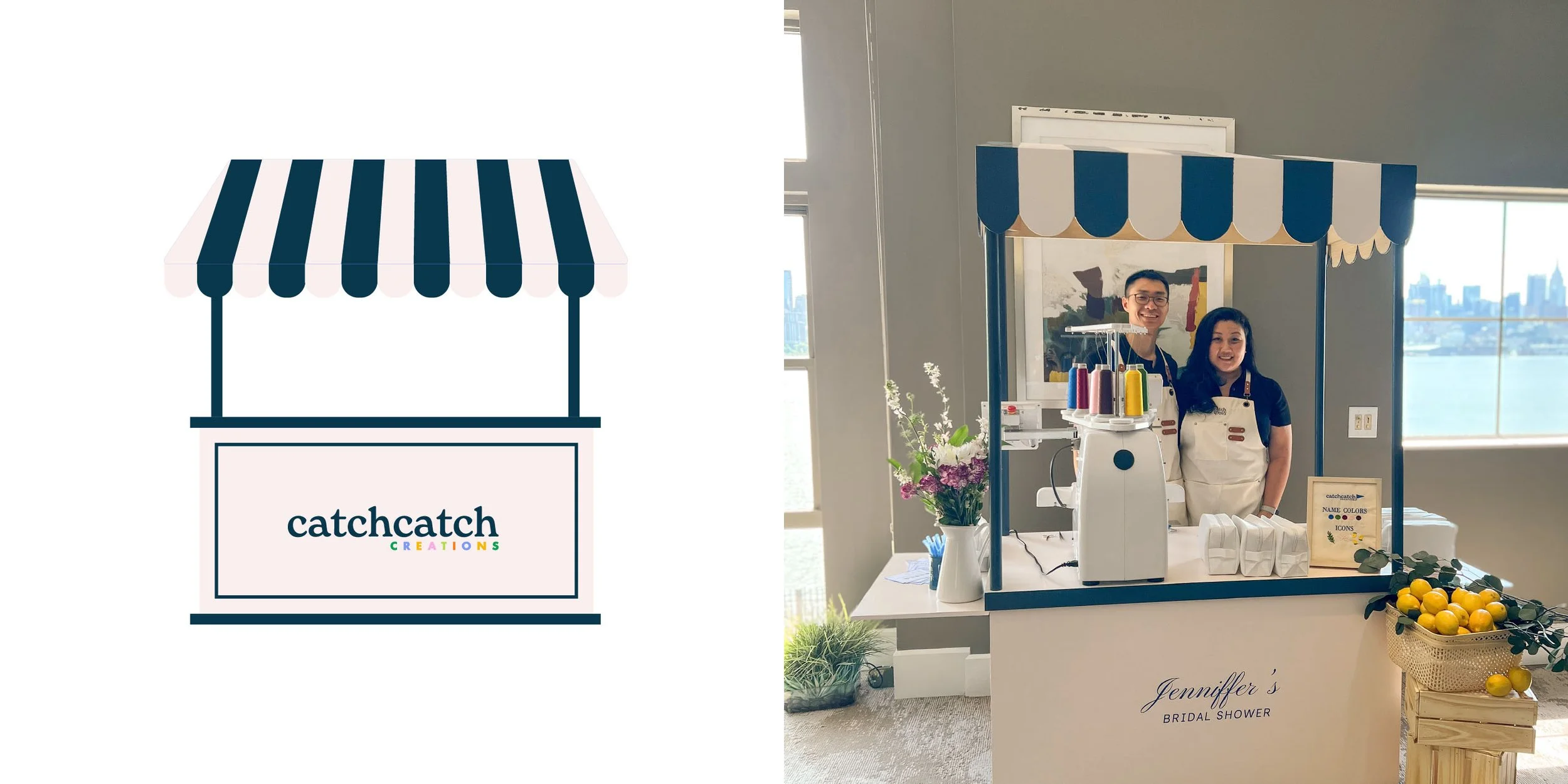 CatchCatch Creations mobile cart design for NYC Live Embroidery Events Cart & Brand Activations.
