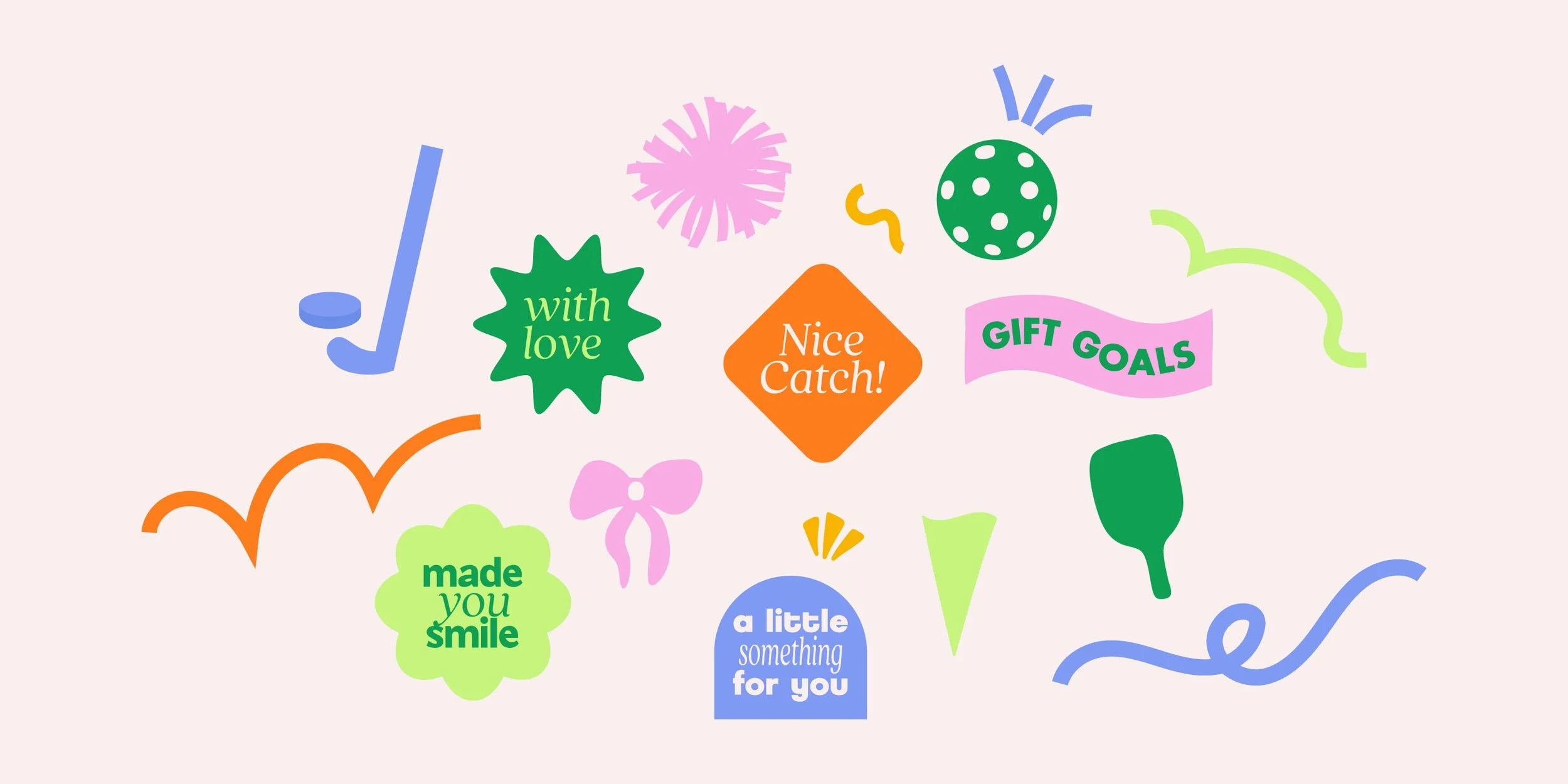 CatchCatch Creations colourful, vibrant, bold and playful sporty illustrations and sticker design.