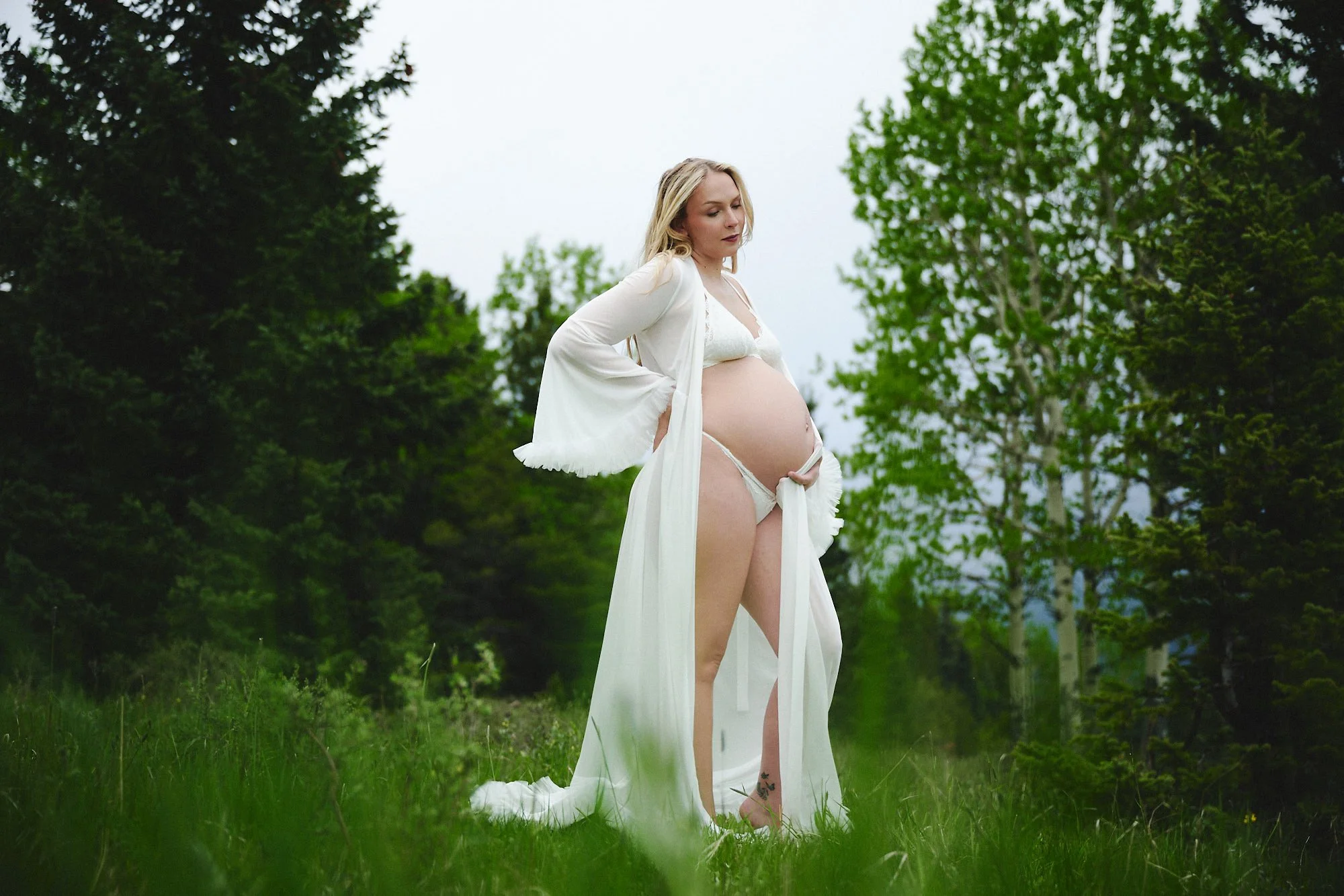 Quiet moment from a maternity session with Ethan Herrold in Denver.