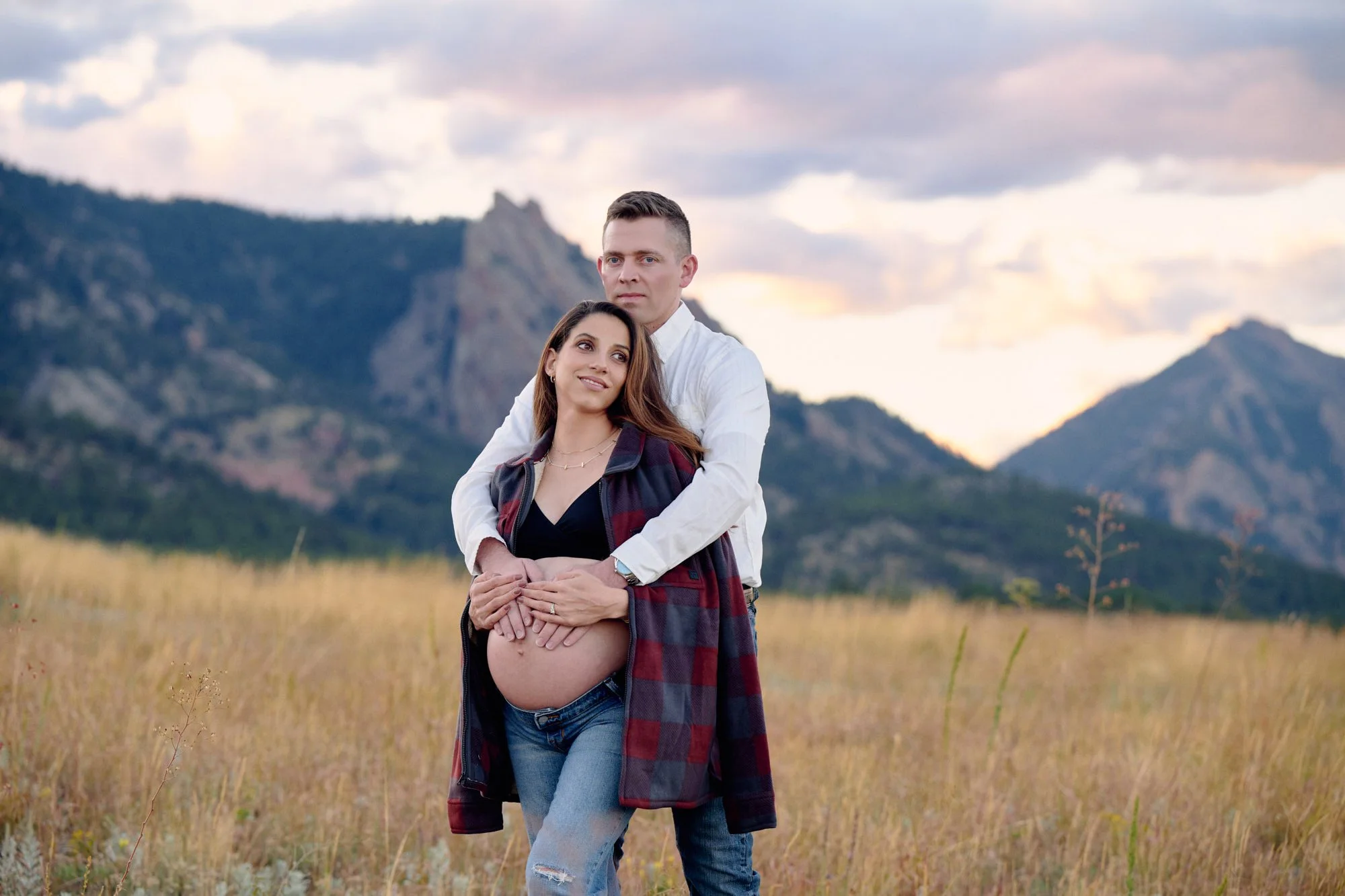 Andrea during her maternity session at a private alpine location in Colorado.