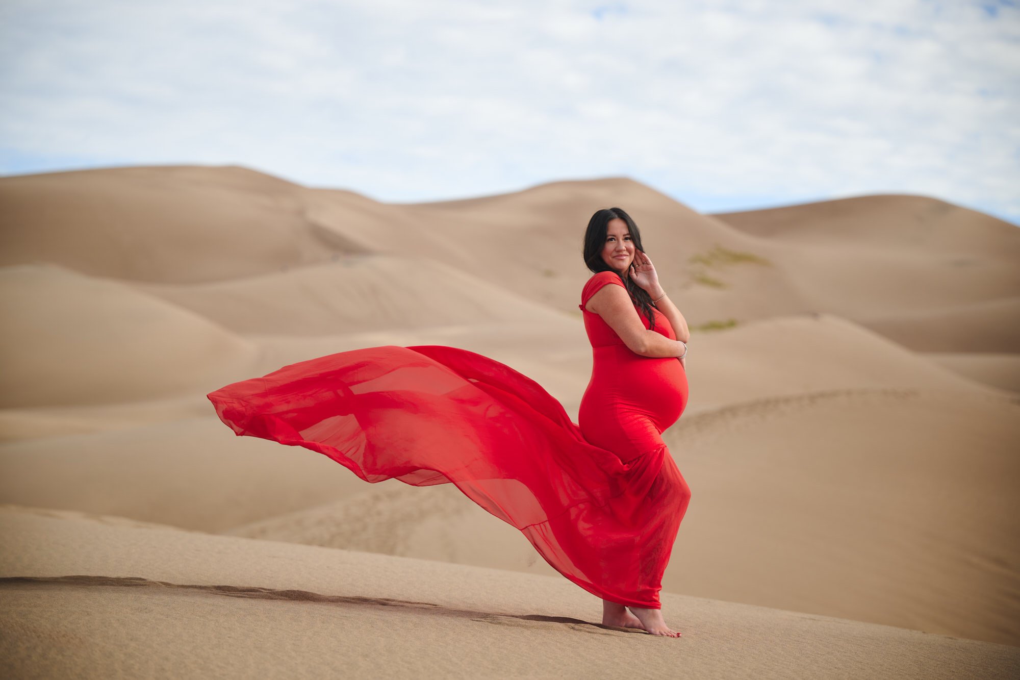 McKenzie among the dunes at Great Sand Dunes National Park, Colorado.