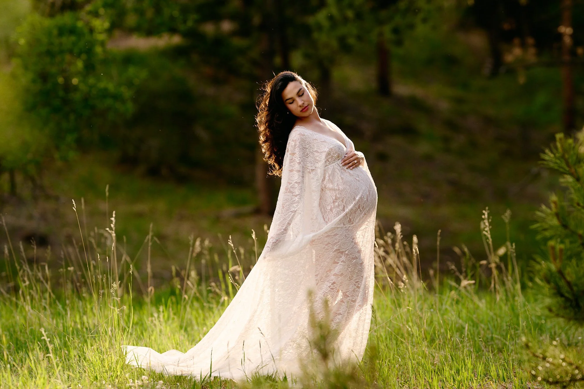 Maternity portraits in Denver with Ethan Herrold, planned around the best light of day.