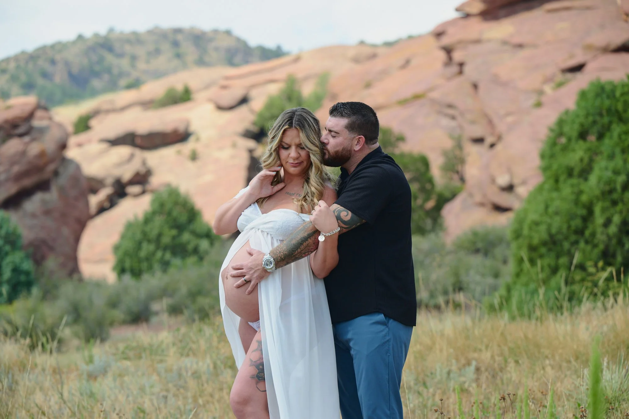 Damaris during her maternity session at Red Rocks Park in Morrison, Colorado.