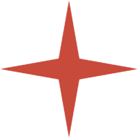 Red four-point star symbol