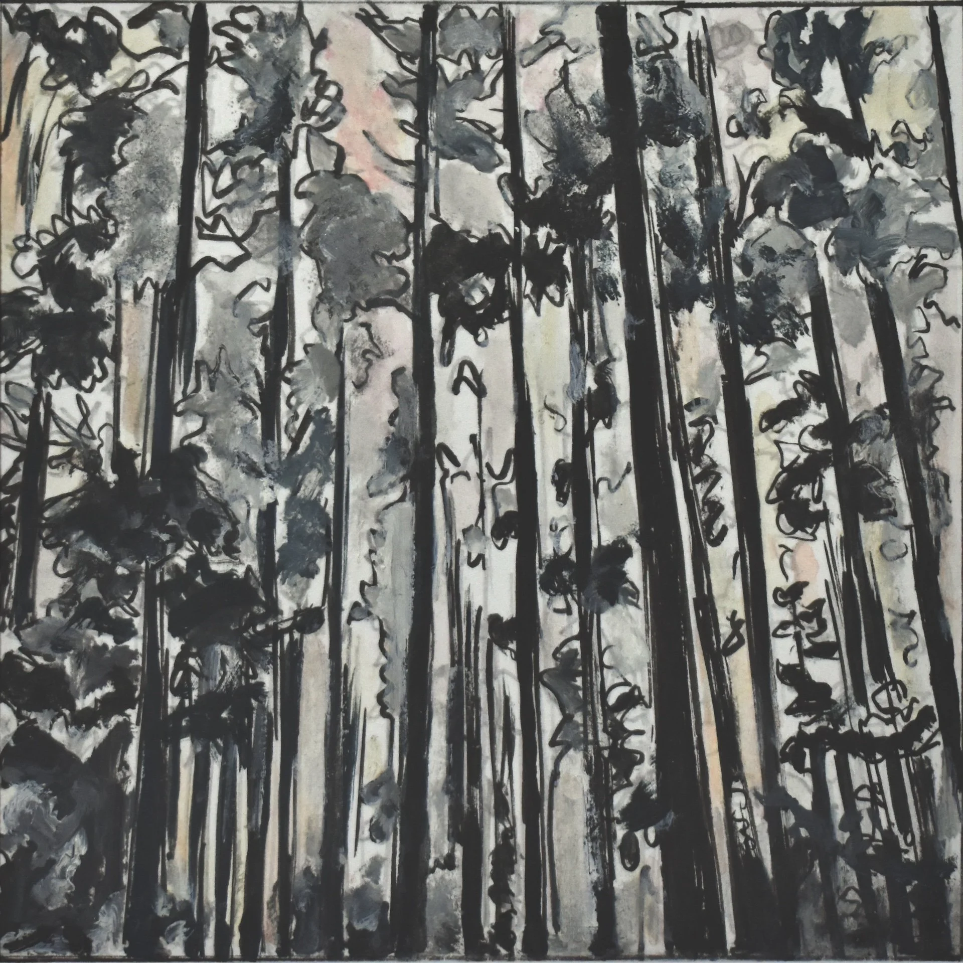 The Wood   oil on paper  5" x 5"  NFS