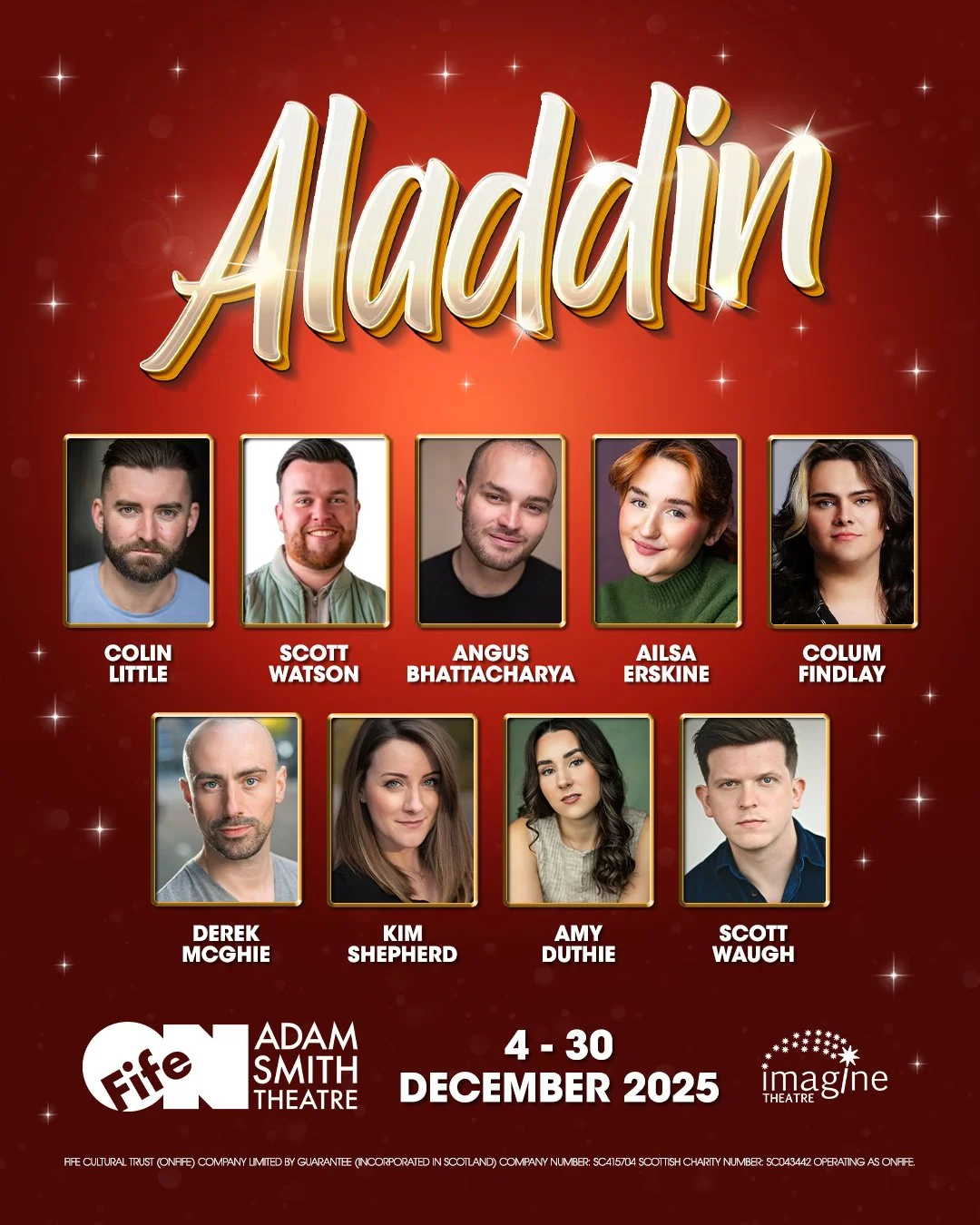 Meet the wonderful cast making wishes come true in Aladdin at the Adam Smith.