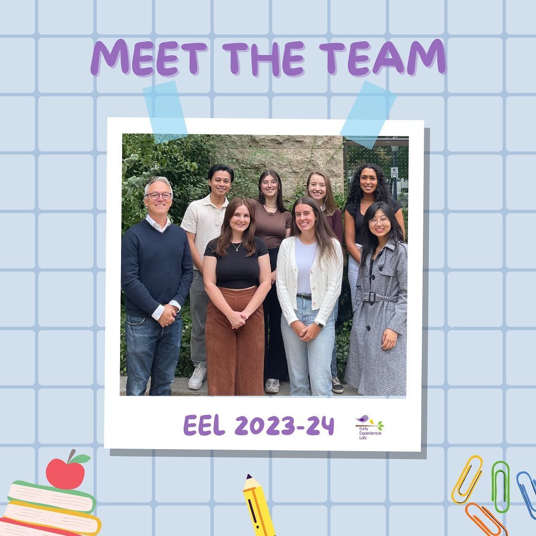 Meet the EEL 2023-24 team! We are extremely excited for what this school year will bring! 

To participate in any of our studies visit the link in our bio or www.earlyexperiencelab.ca/participate