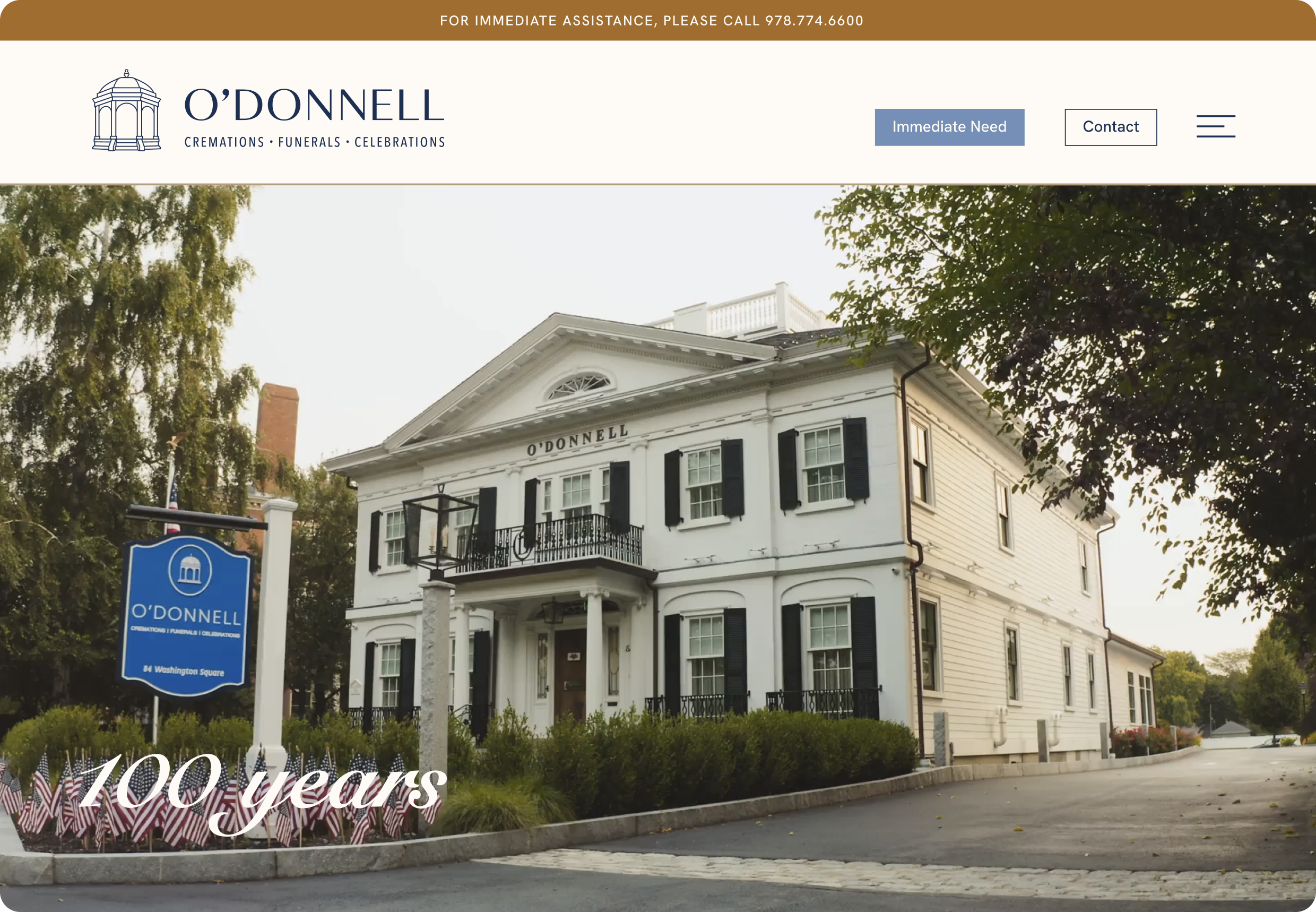 Vervaine designed O'Donnell website homepage