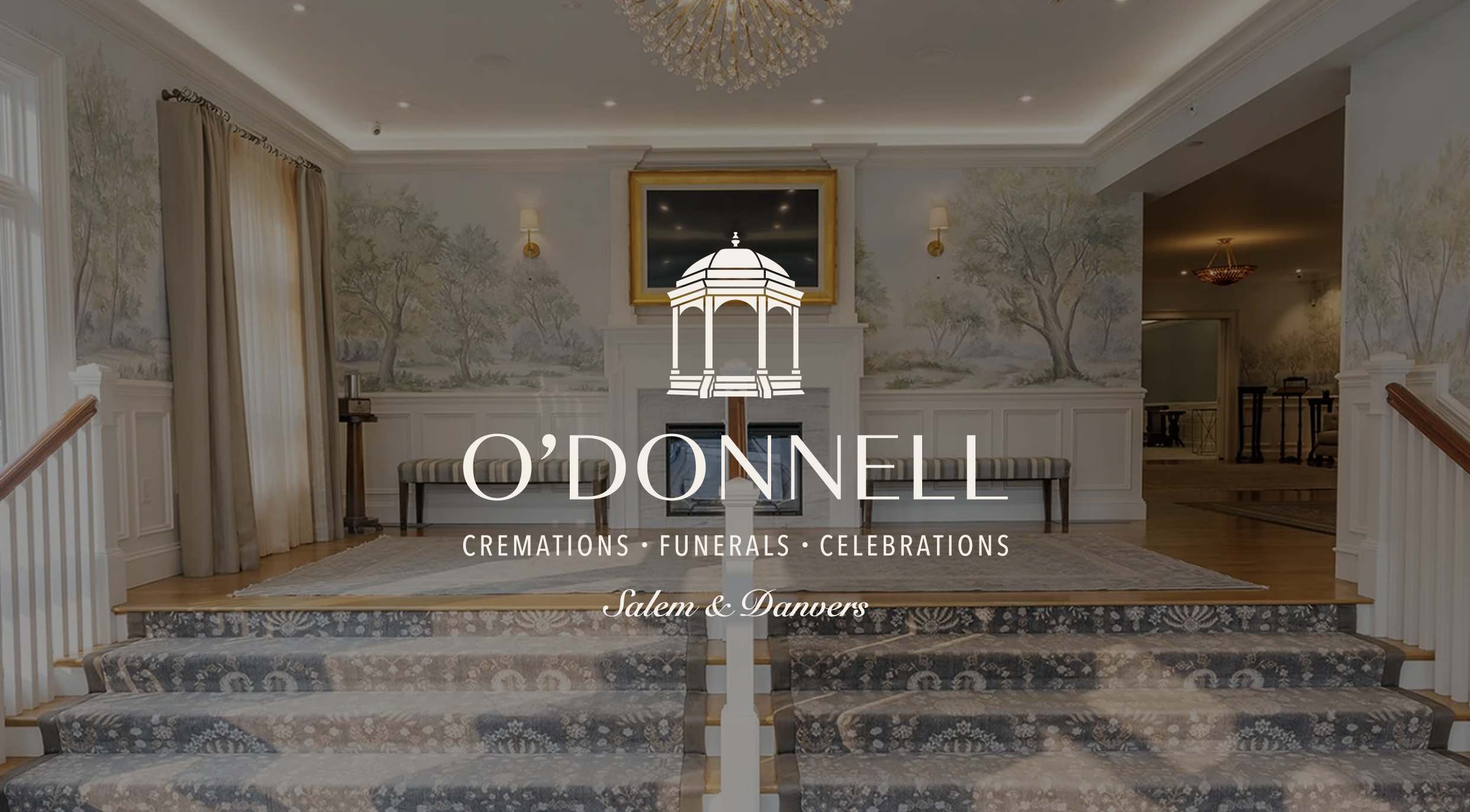 Vervaine designed O'Donnell logo overlaying the Salem location entrance