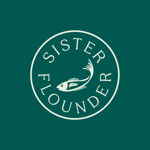 Vervaine logo for Sister Flounder