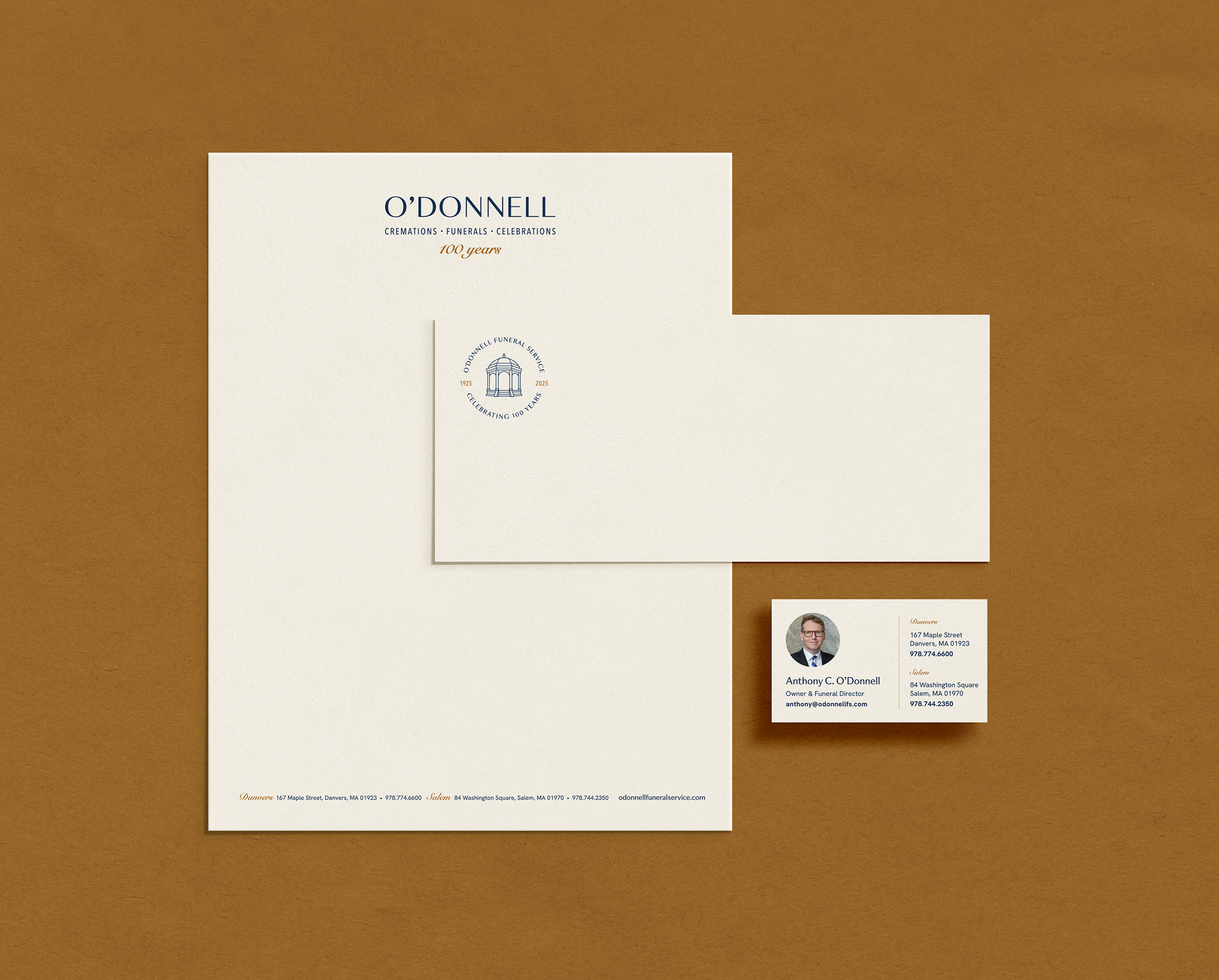 Vervained designed O'Donnell stationery suite