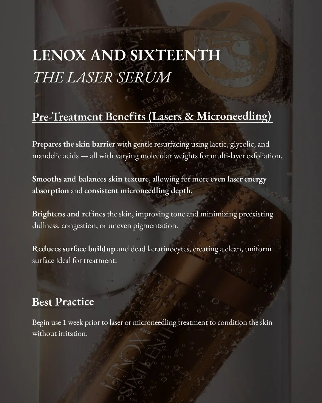 Skincare meets skin science.

Discover how The Laser Serum supports your treatment results &mdash; before, after, and beyond.