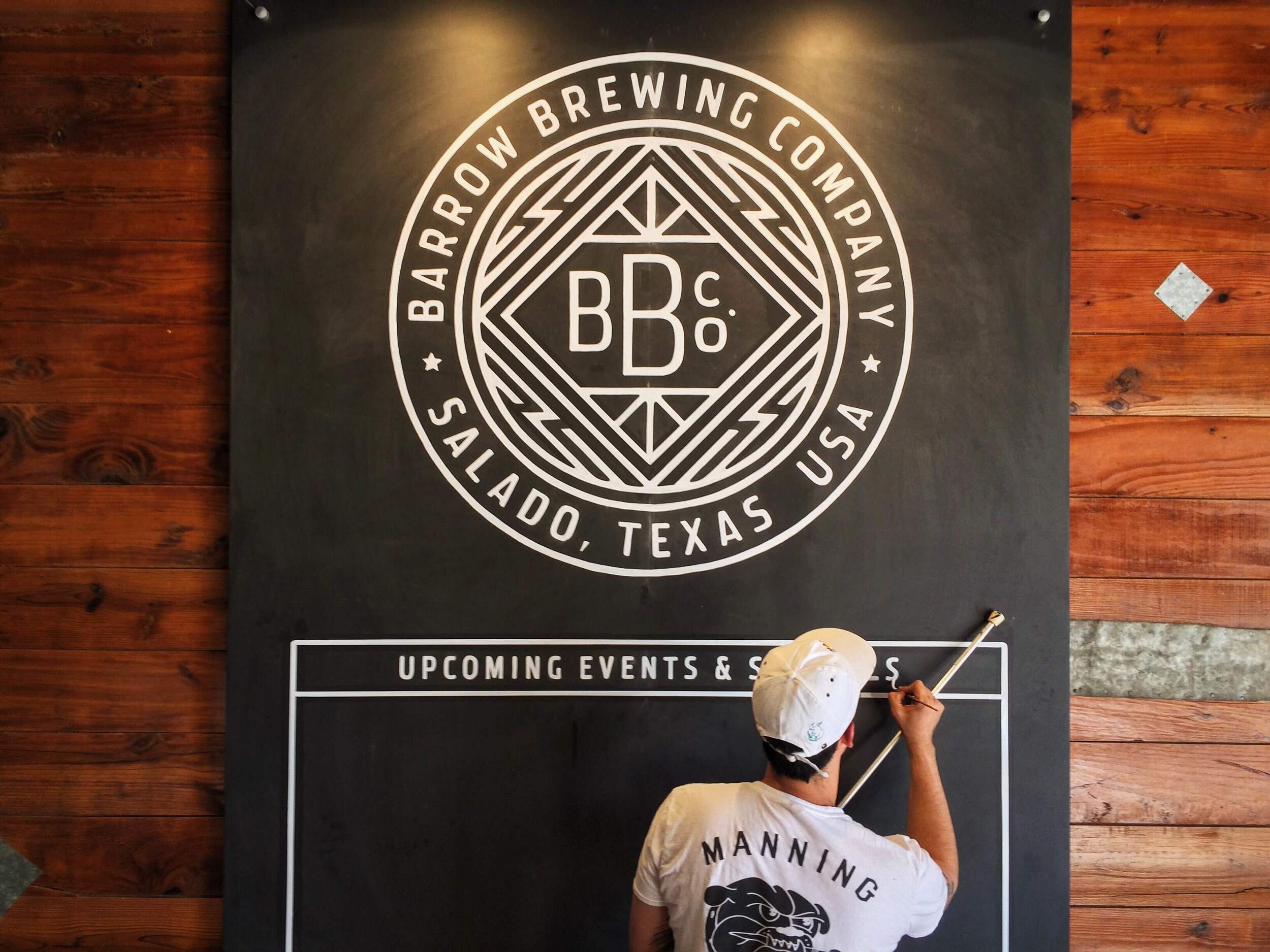 handpainted sign for barrow brewing