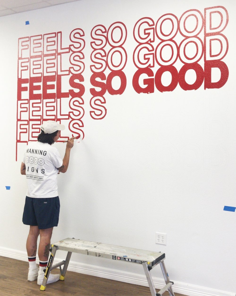 handpainted interior signage "feels so good"