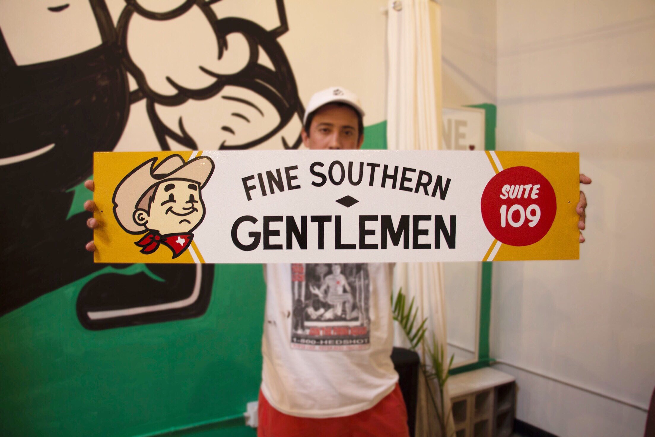 "fine southern gentleman" hand painted sign