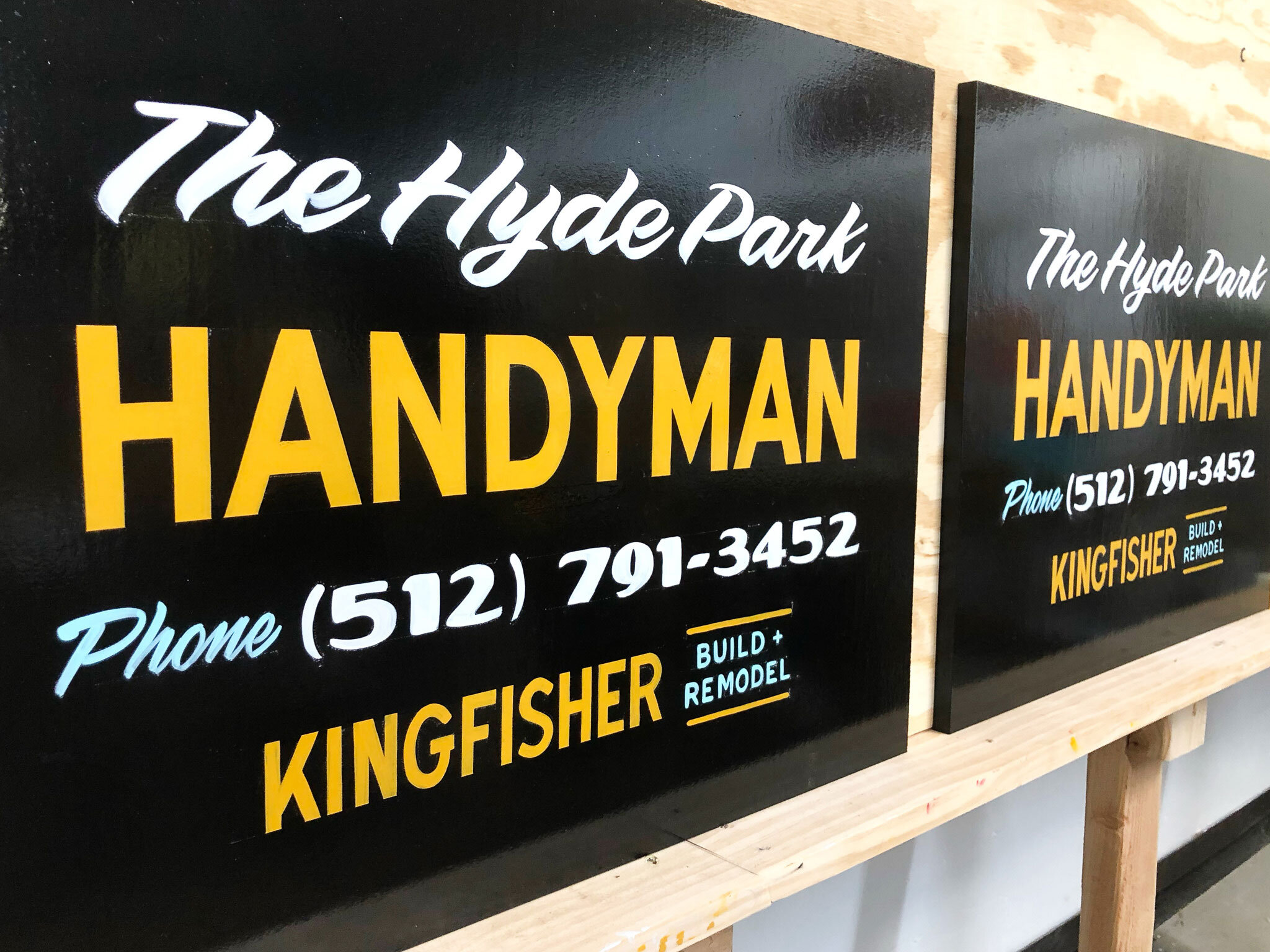 hyde park handyman hand painted sign