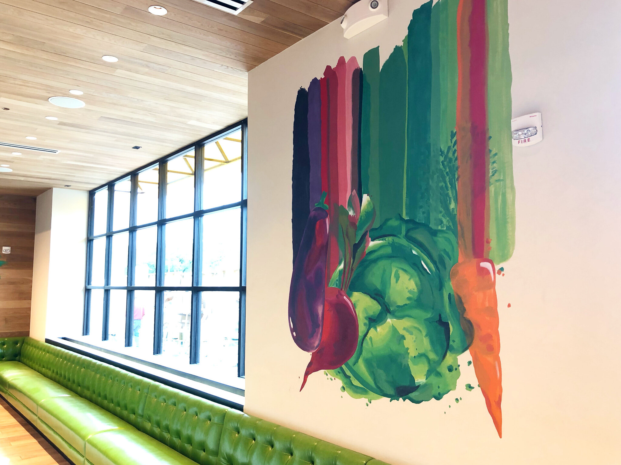 handpainted vegetable mural - interior - by mural artist andrew manning