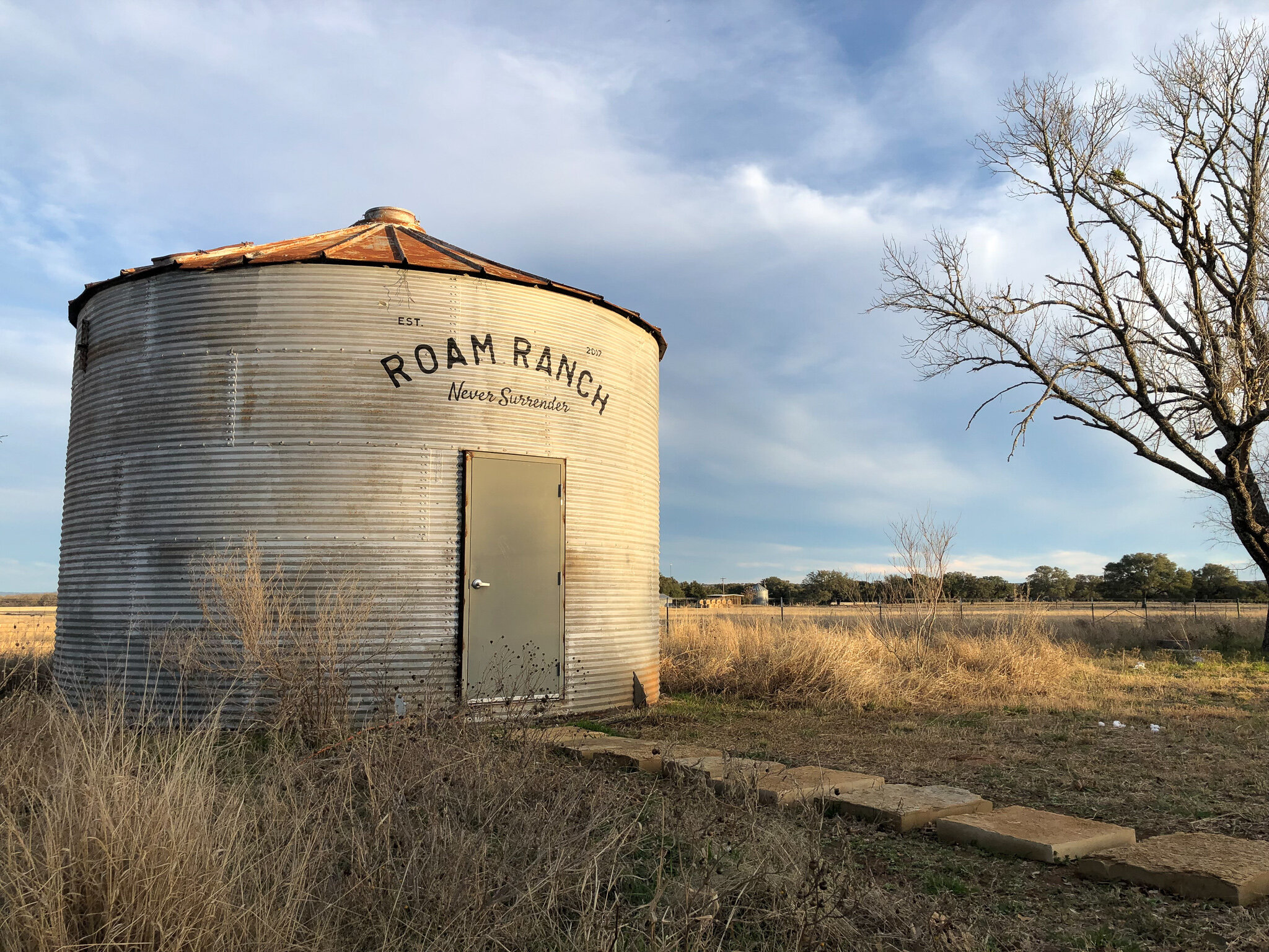 Hand Painted Logo for The Roam Ranch by Manning Signs- Texas 