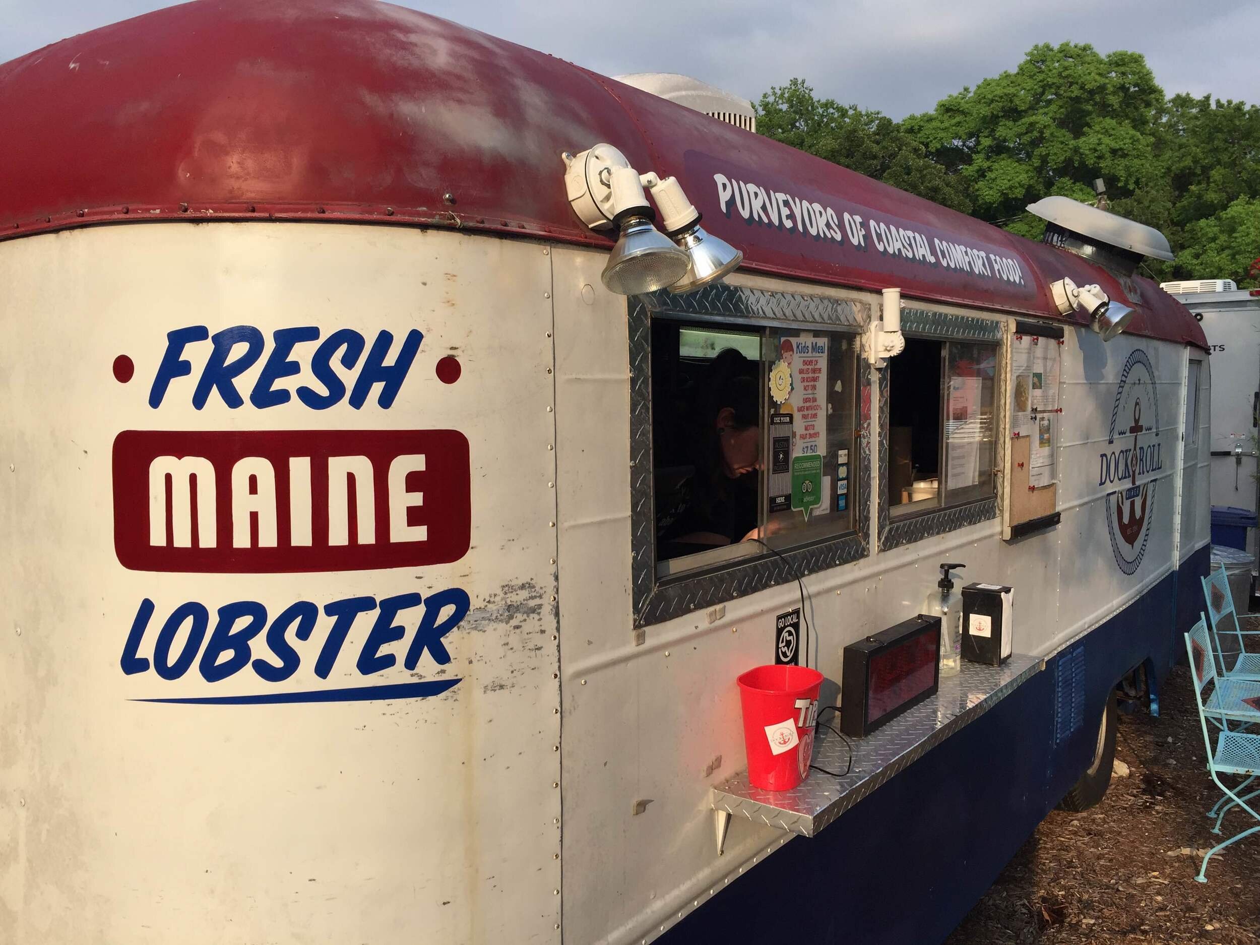 handpainted food truck "fresh maine lobster" by manning signs 