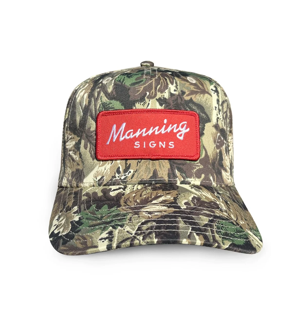 Camo 5 Panel Embroidered Patch Logo Hat