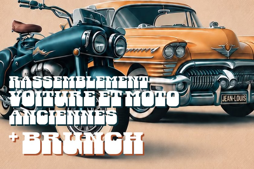 Rassemblement de motos &amp; voitures anciennes + Brunch