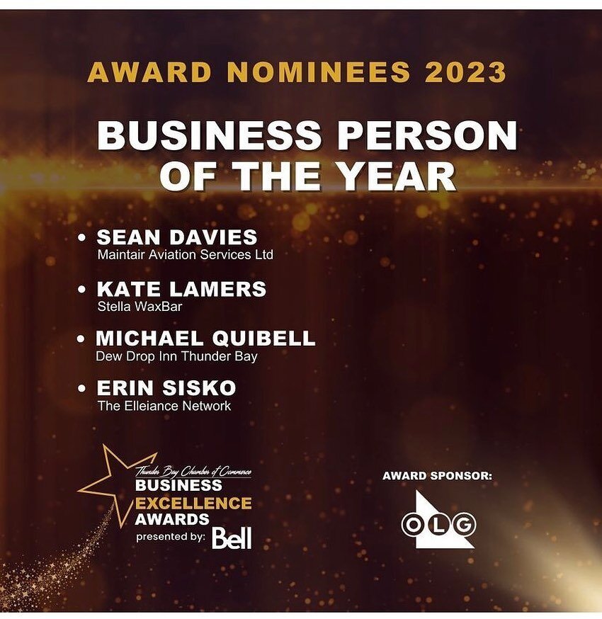 Wow 😮 so honoured to receive this nomination from my peers. 

Congratulations to every single person nominated beside me in this category and overall.  The Thunder Bay business community is vibrant and amazing. 

I am proud to be recognized among so