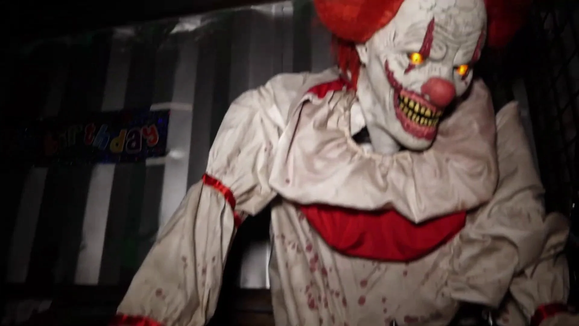 Caged clown at a past Scare Park event