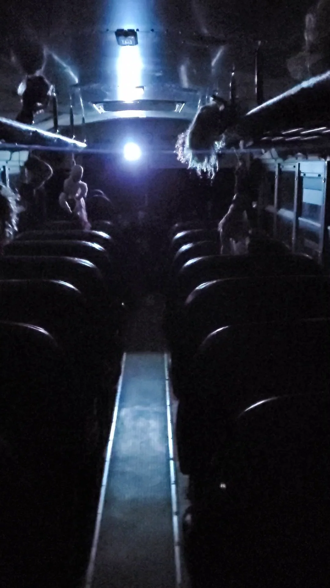 Haunted bus and skull mask at a past Scare Park event