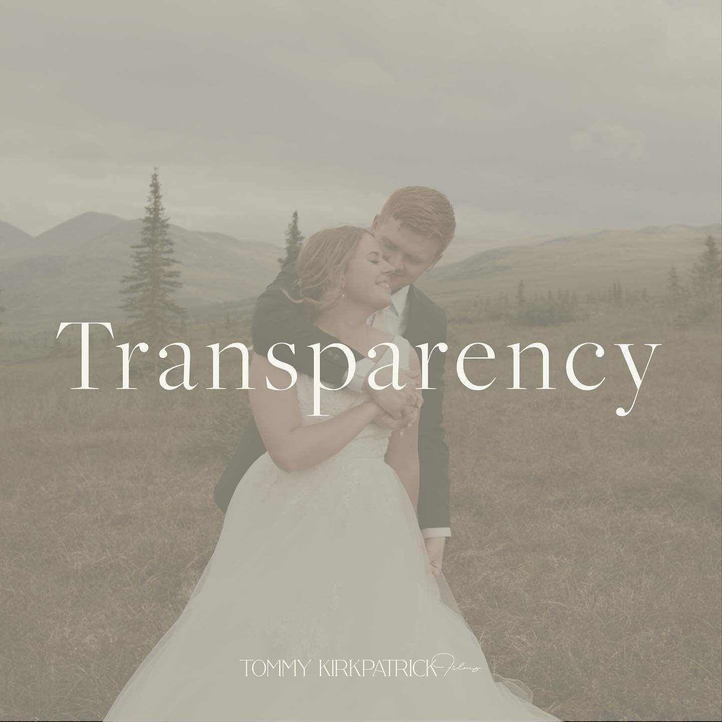 The last in this week&rsquo;s series on core values, and it&rsquo;s just as important as the other two: Transparency.

This one honestly goes hand in hand with trust. As I mentioned earlier, from the very beginning, I like to foster a relationship wi