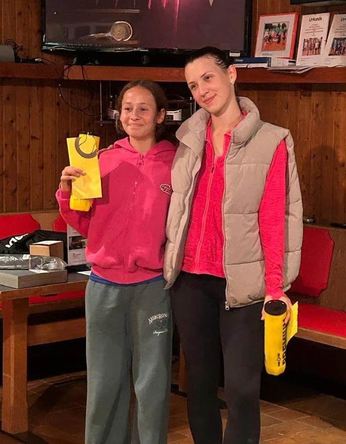 Die Gewinnerinnen unseres geschlechterübergreifenden  Doppels
Lotte Arnold und Oleksandra Urakova