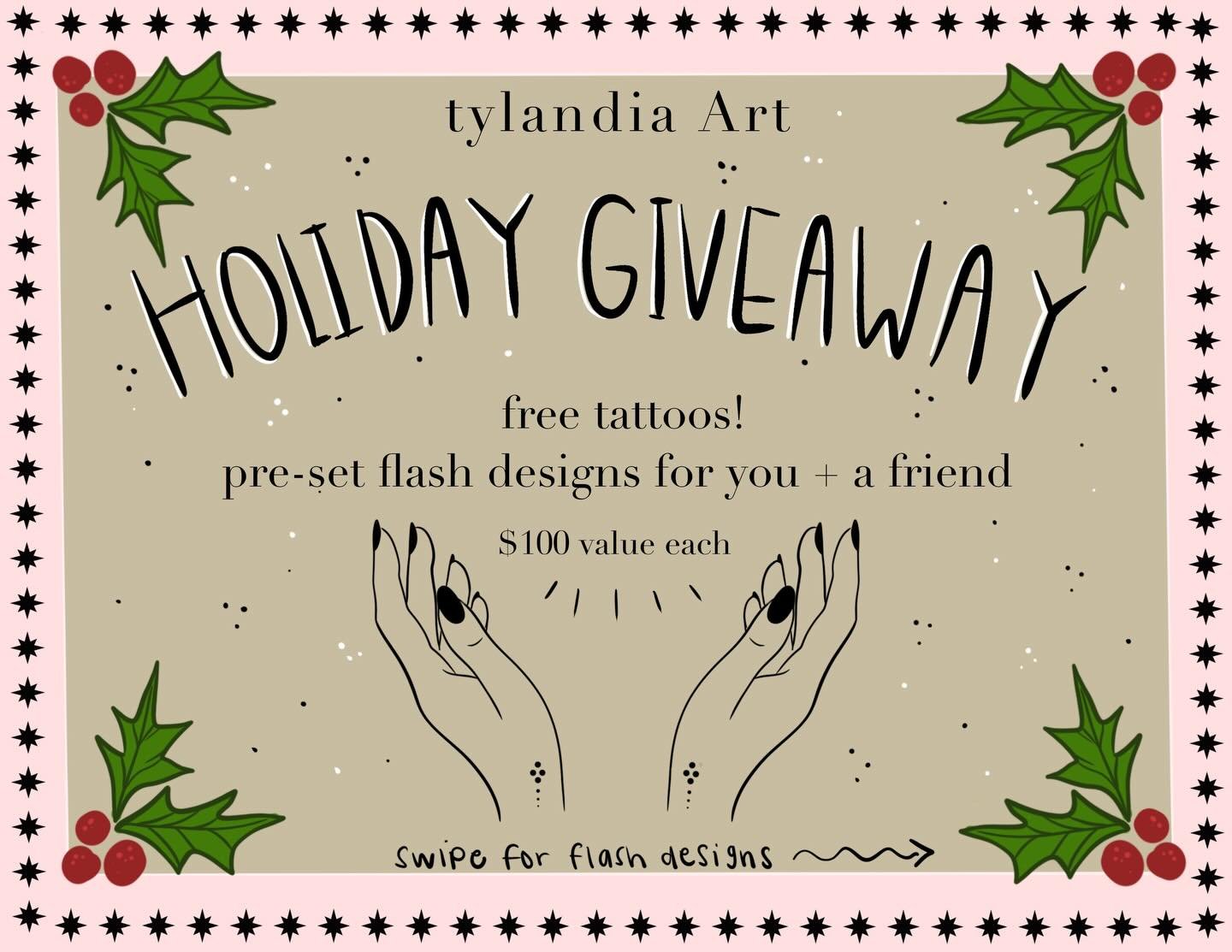 &bull;GIVEAWAY OPEN 12/22-12/30. Please be aware of any scammers or fake accounts messaging you. If you win you will be messaged by this account @tylandia.art 

Each year I&rsquo;ve hosted a giveaway to donate to a conservation group, but due to my m
