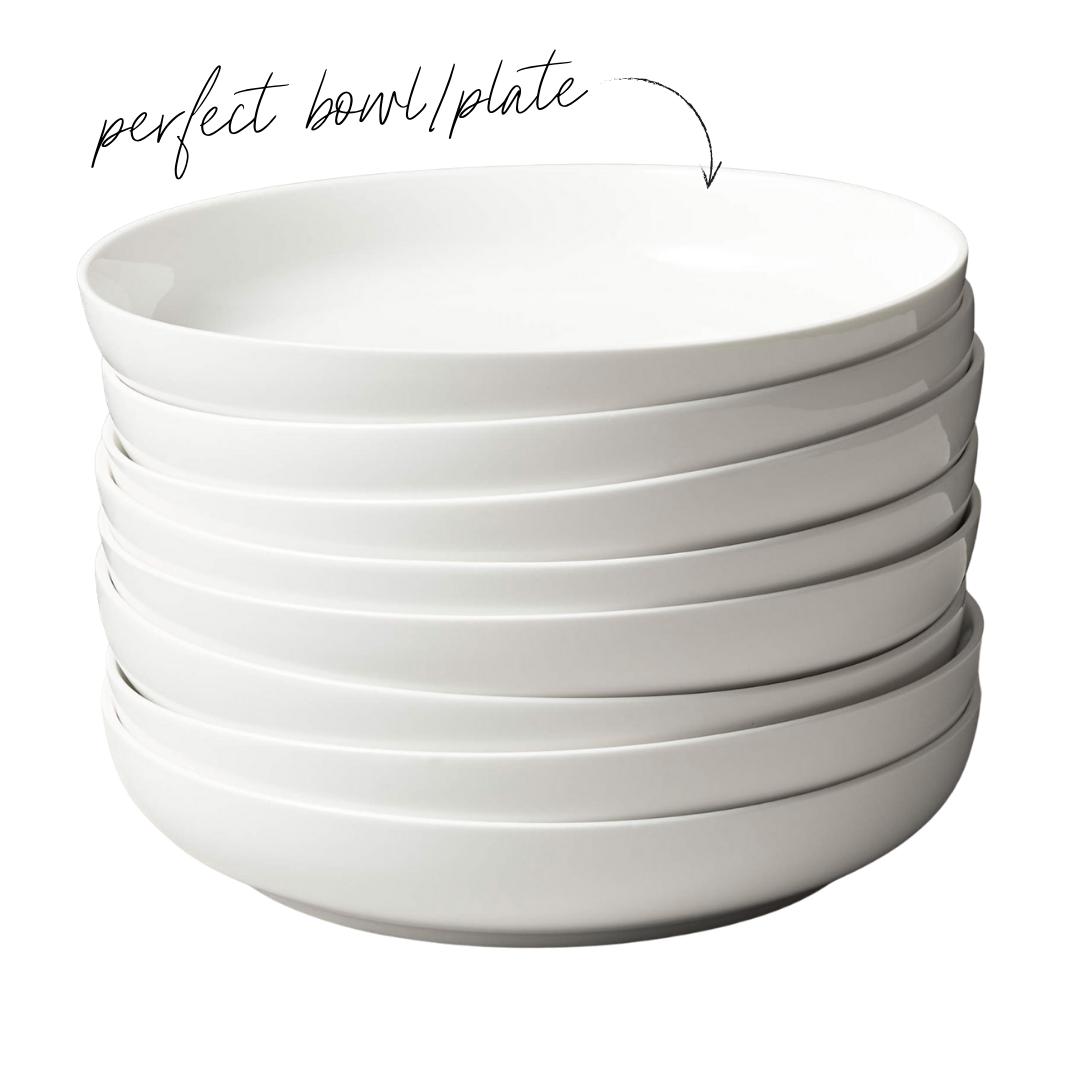 Contact White Pasta Bowls