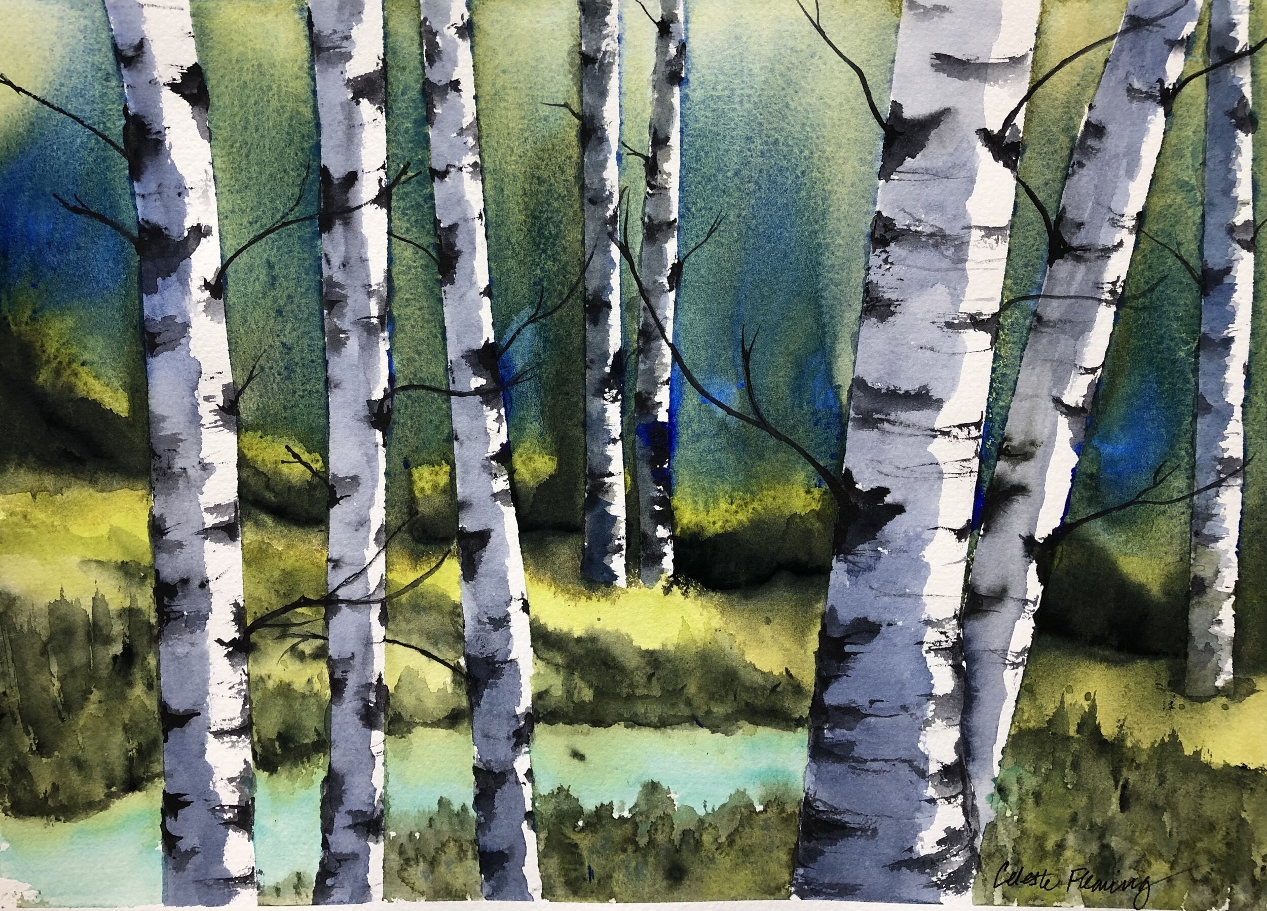 Summer Birches - SOLD