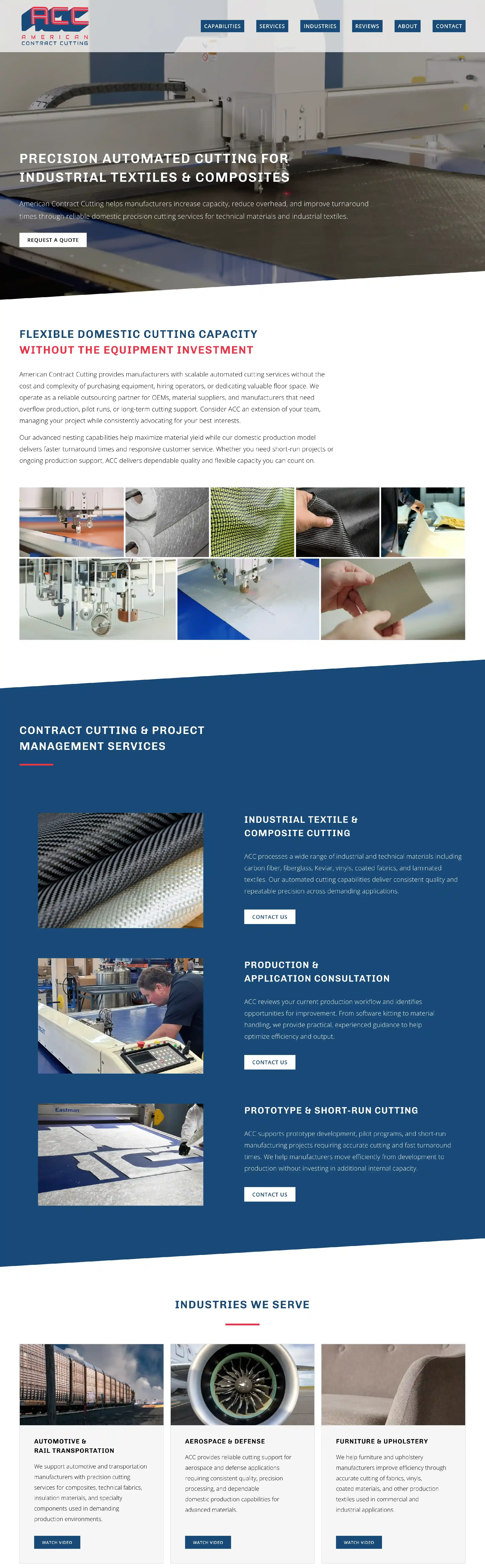 The top half of Mike Cosgrove's new website home page